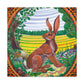 Rabbit in Art Nouveau - Canvas