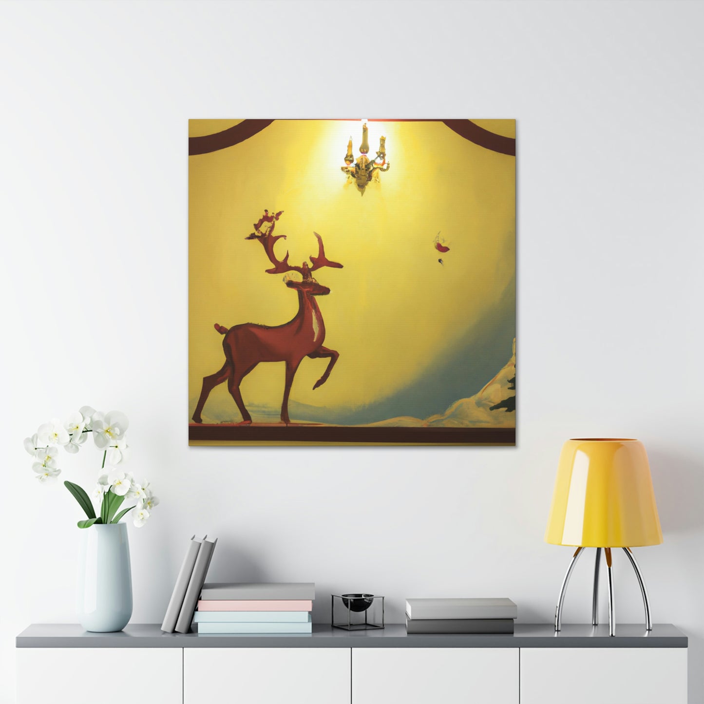 "Reindeer Art Deco" - Canvas