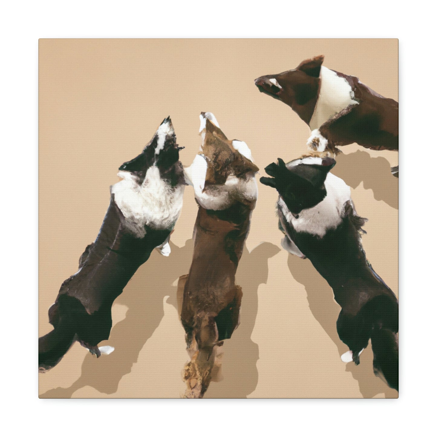 "Border Collie Brandish". - Canvas