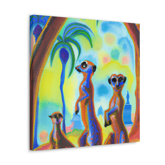 Meerkat Emerges Expressively - Canvas