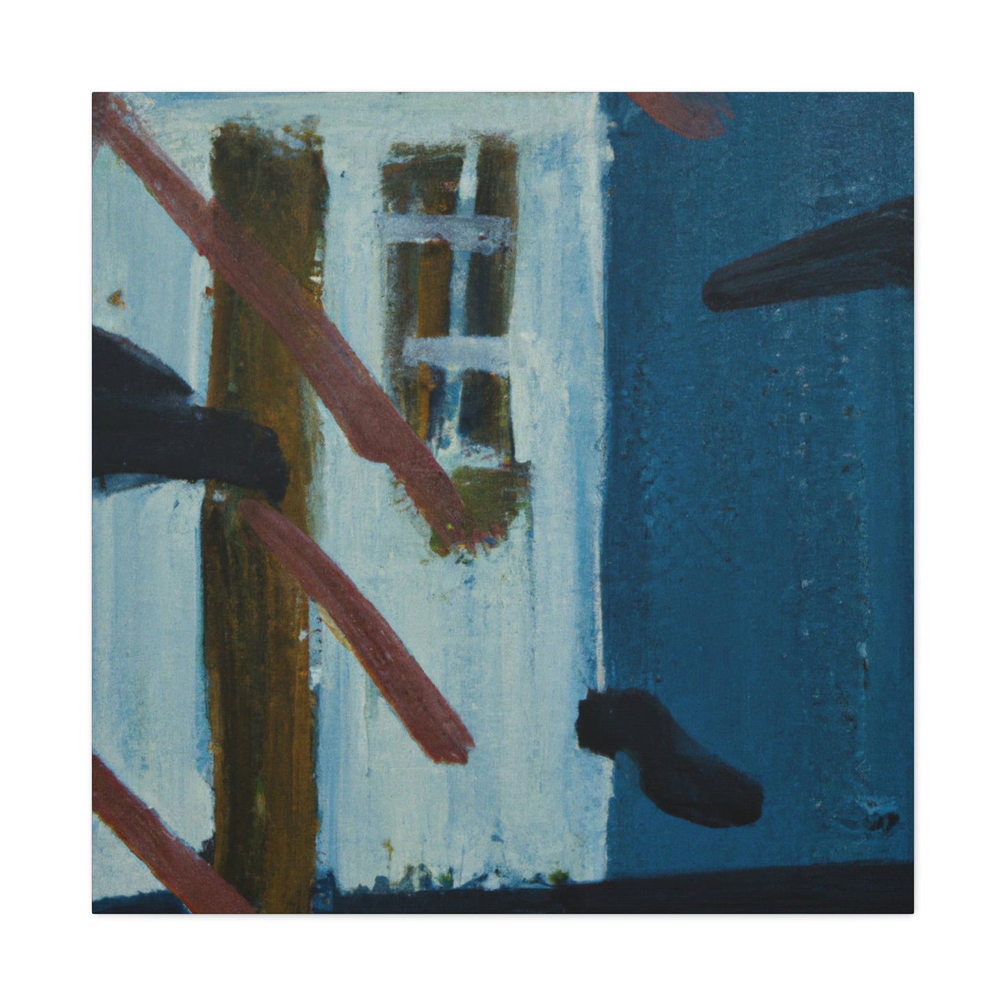 "Beach Hut Abstraction" - Canvas