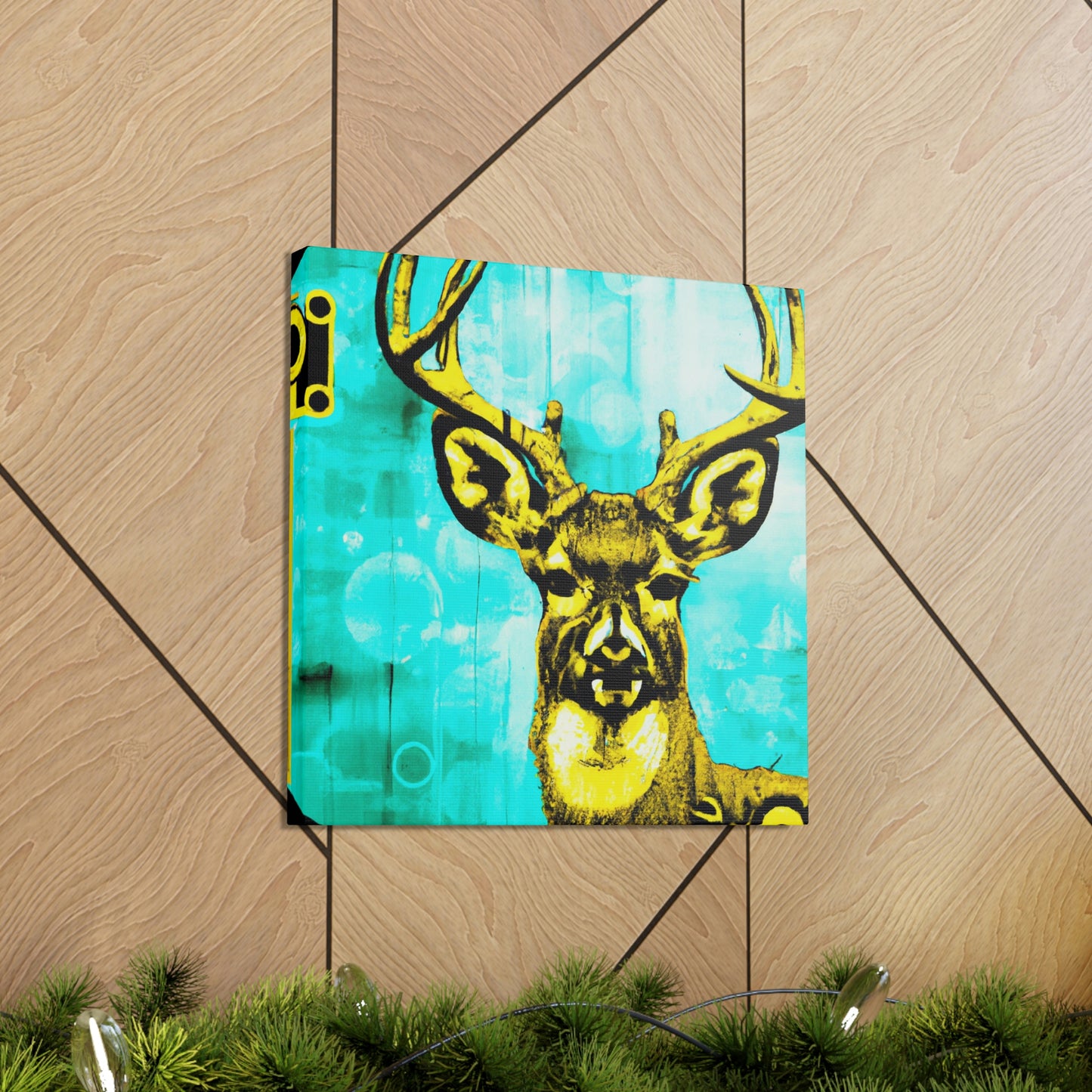 "Deer on a Steam Train" - Canvas