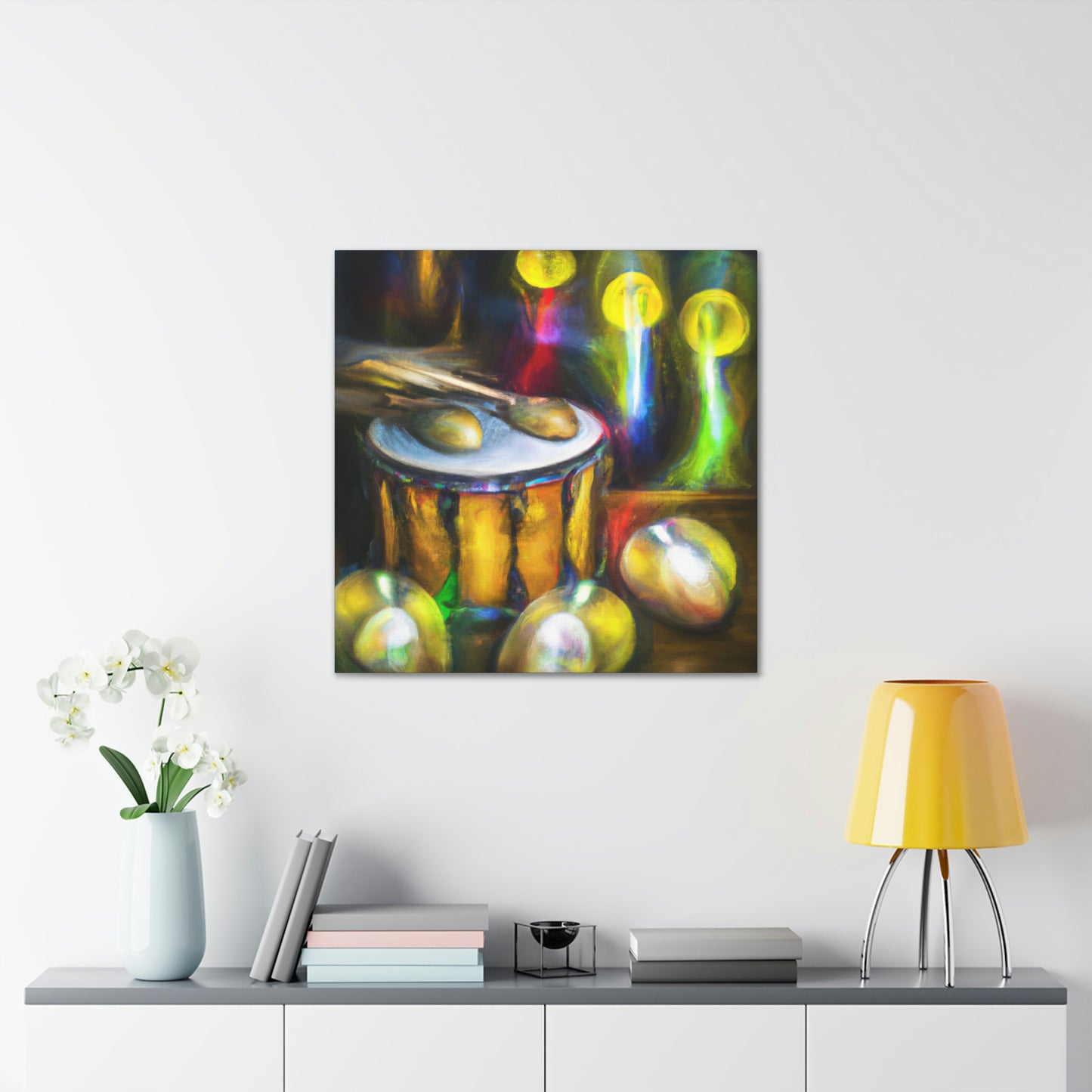 Bongos in Moonlight. - Canvas