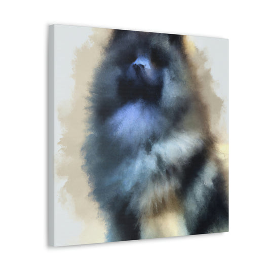 "Keeshond's Iconic Simplicity" - Canvas