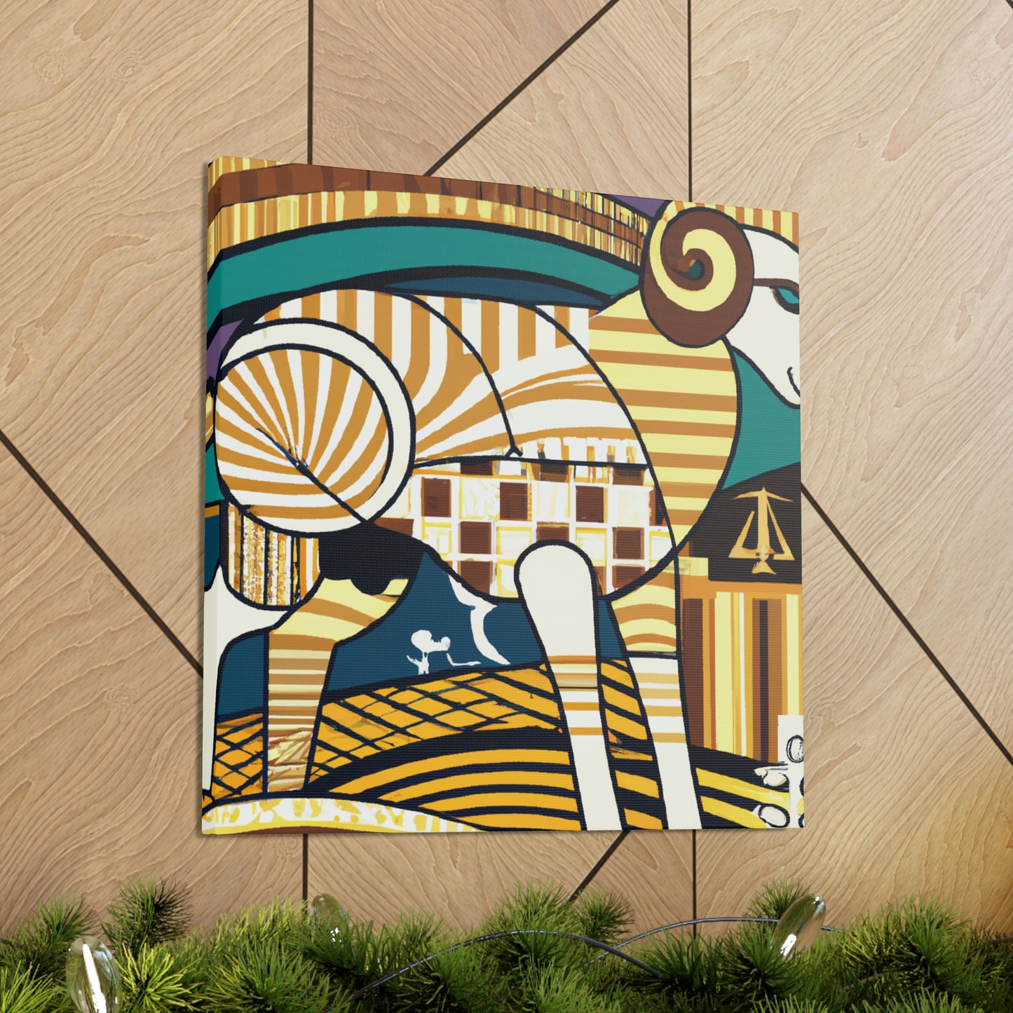 Lamb in Art Deco - Canvas