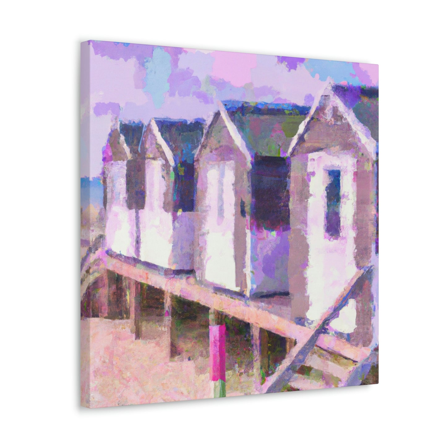 "Beach Cottages Dreaming" - Canvas