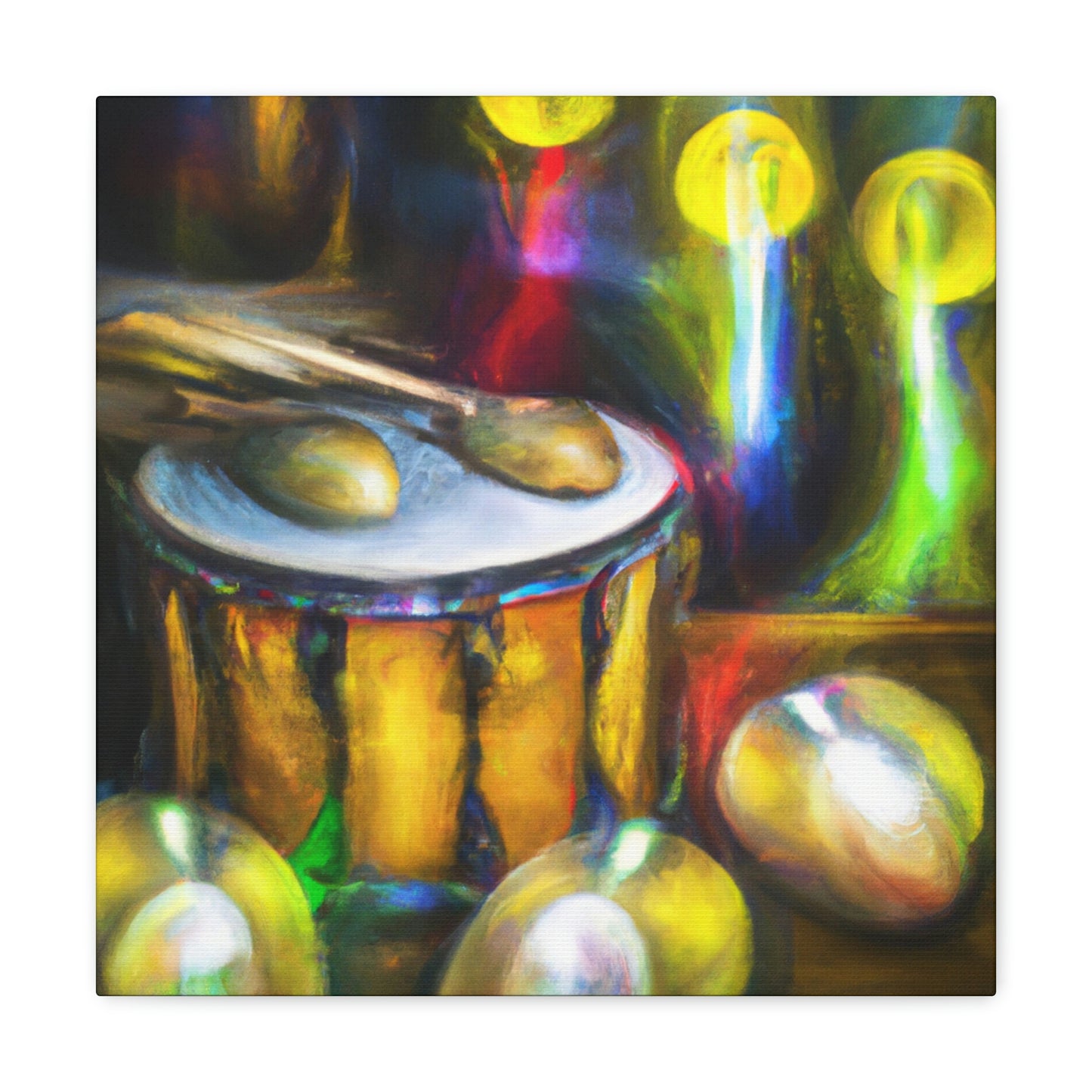 Bongos in Moonlight. - Canvas