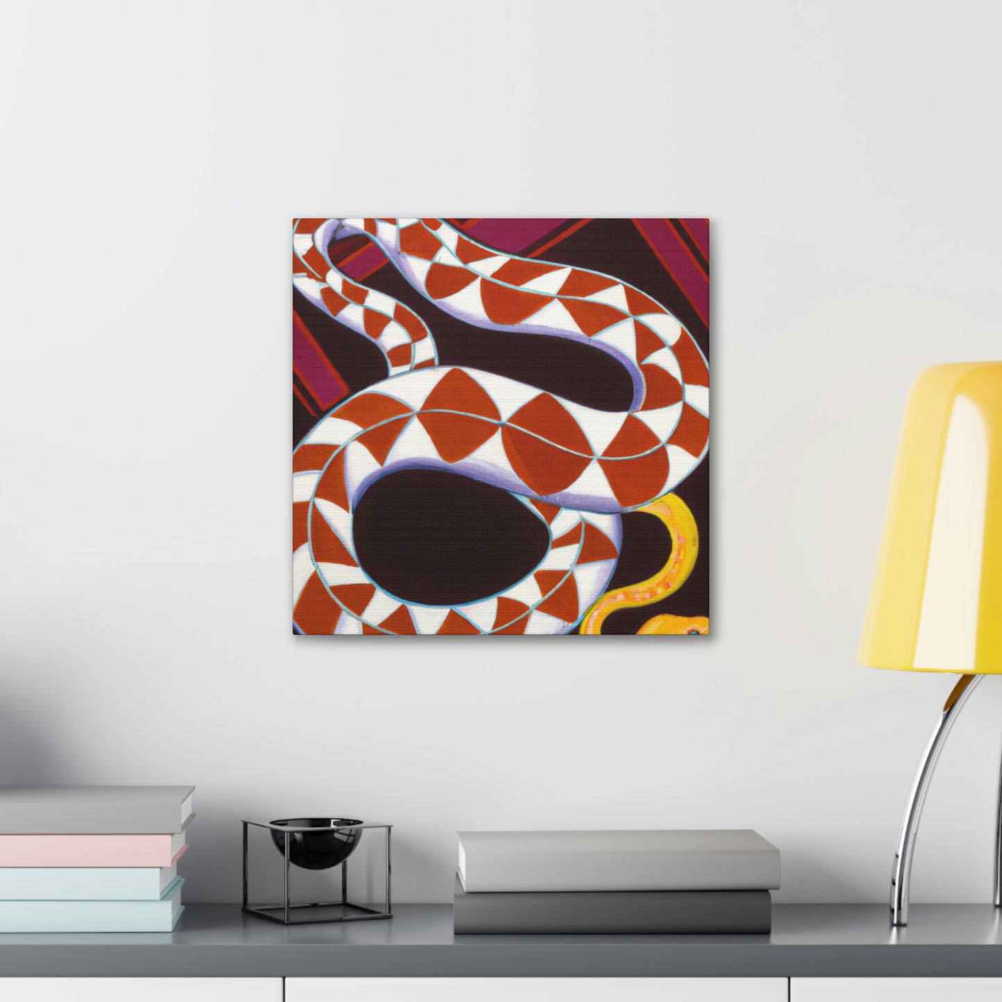 "Snake with Deco Poise" - Canvas