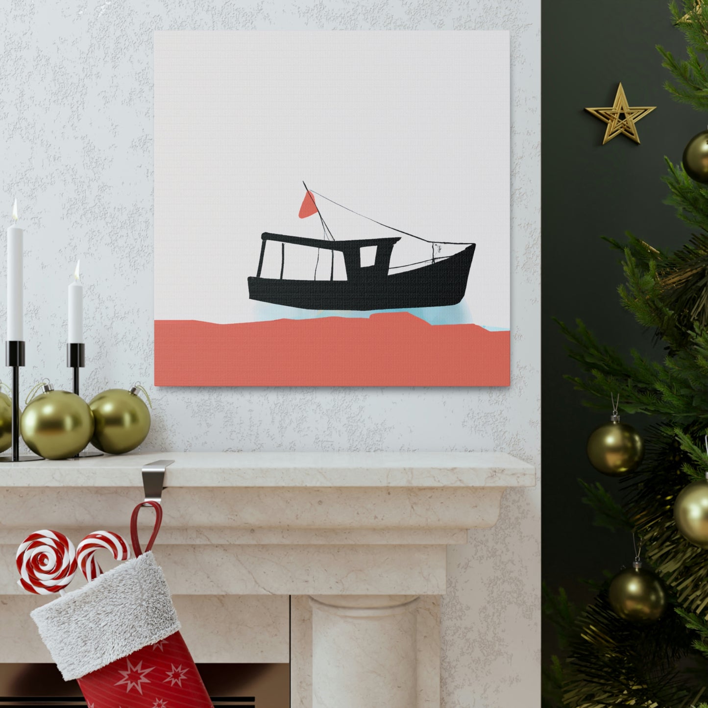 Fishing Boat Minimalism - Canvas