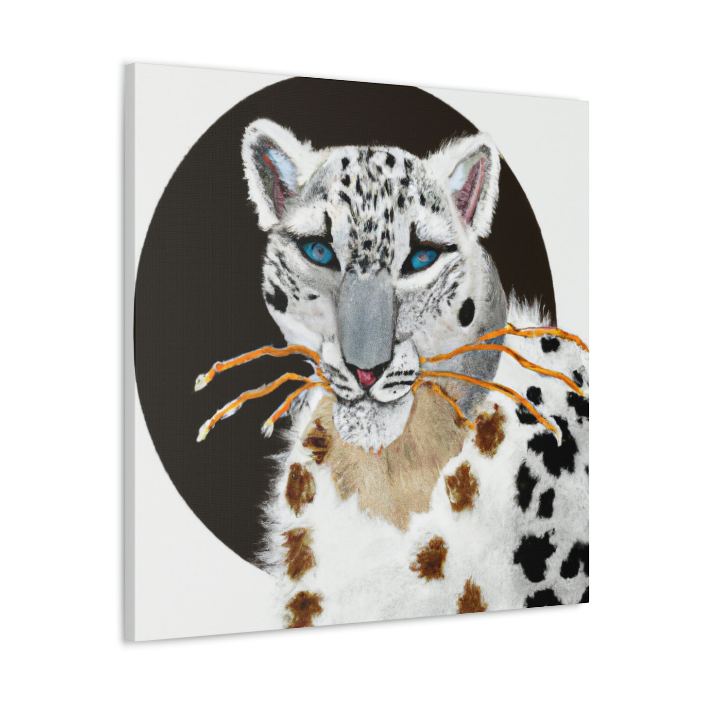 Snow Leopard Slumbering - Canvas