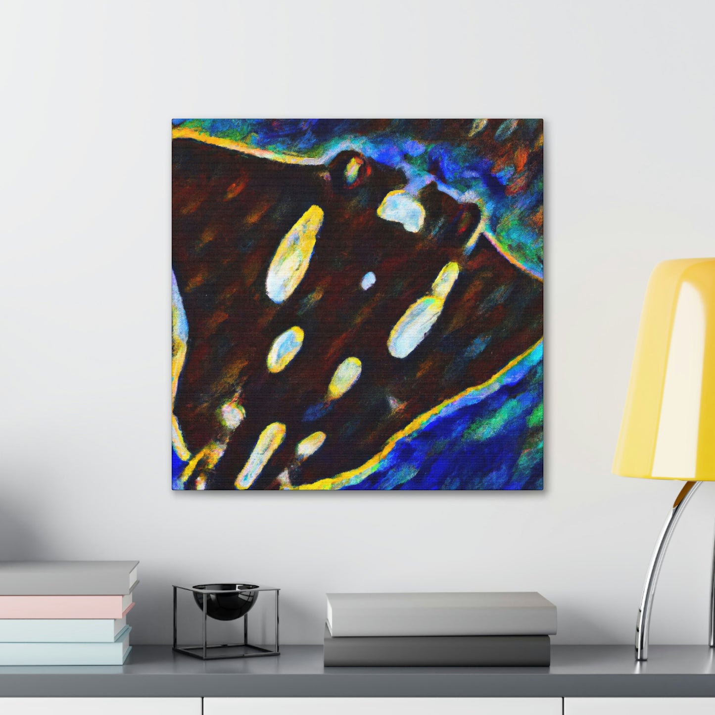 "Majestic Stingray Gliding" - Canvas