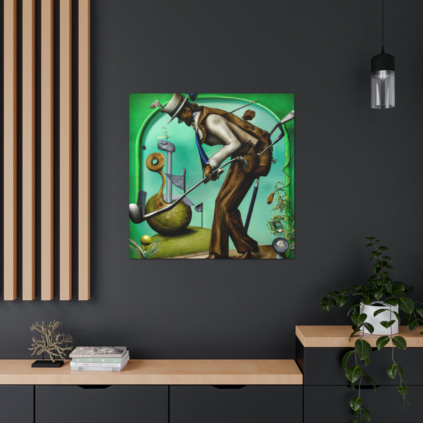 Golf in Victorian Age - Canvas