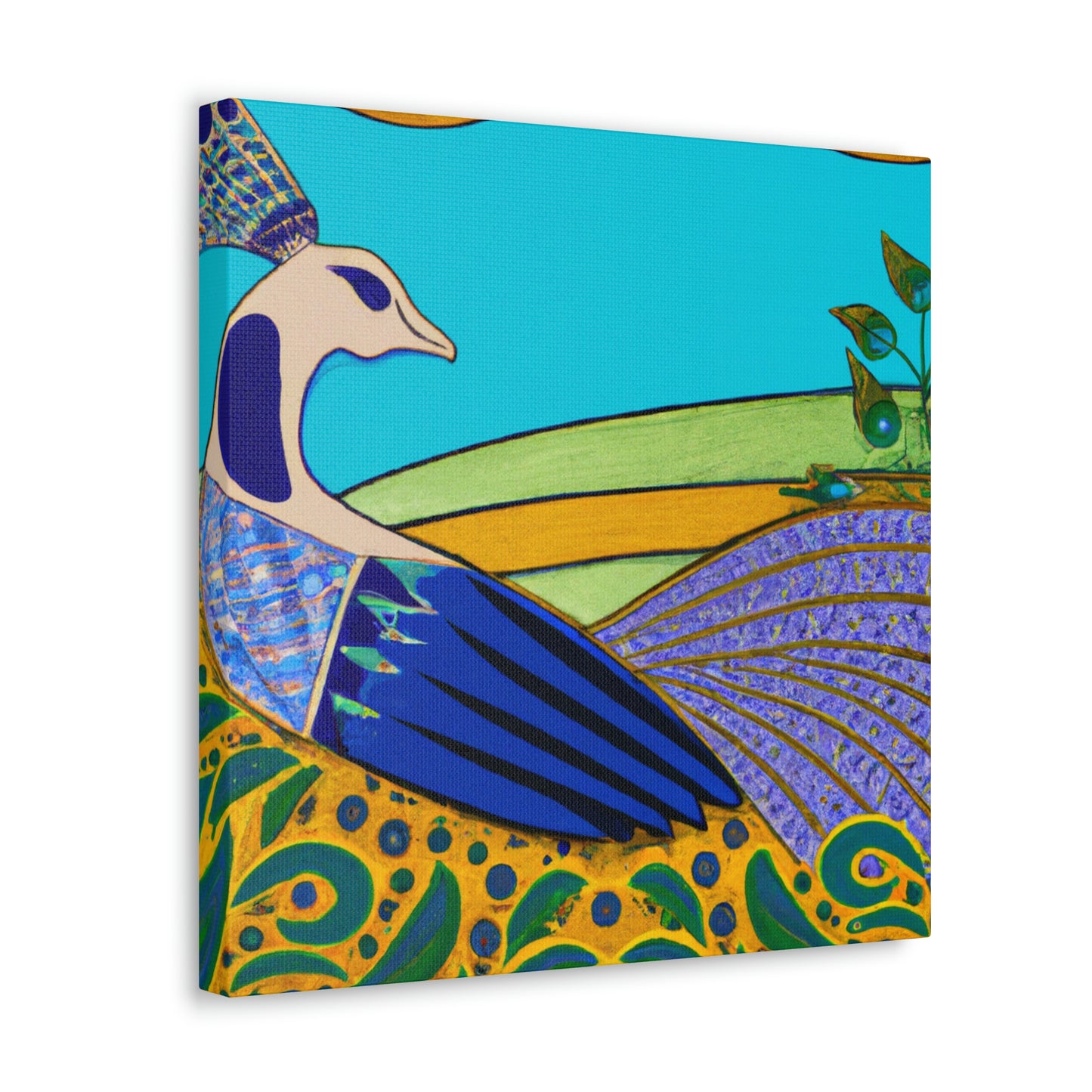 "Peacock in Art Deco" - Canvas