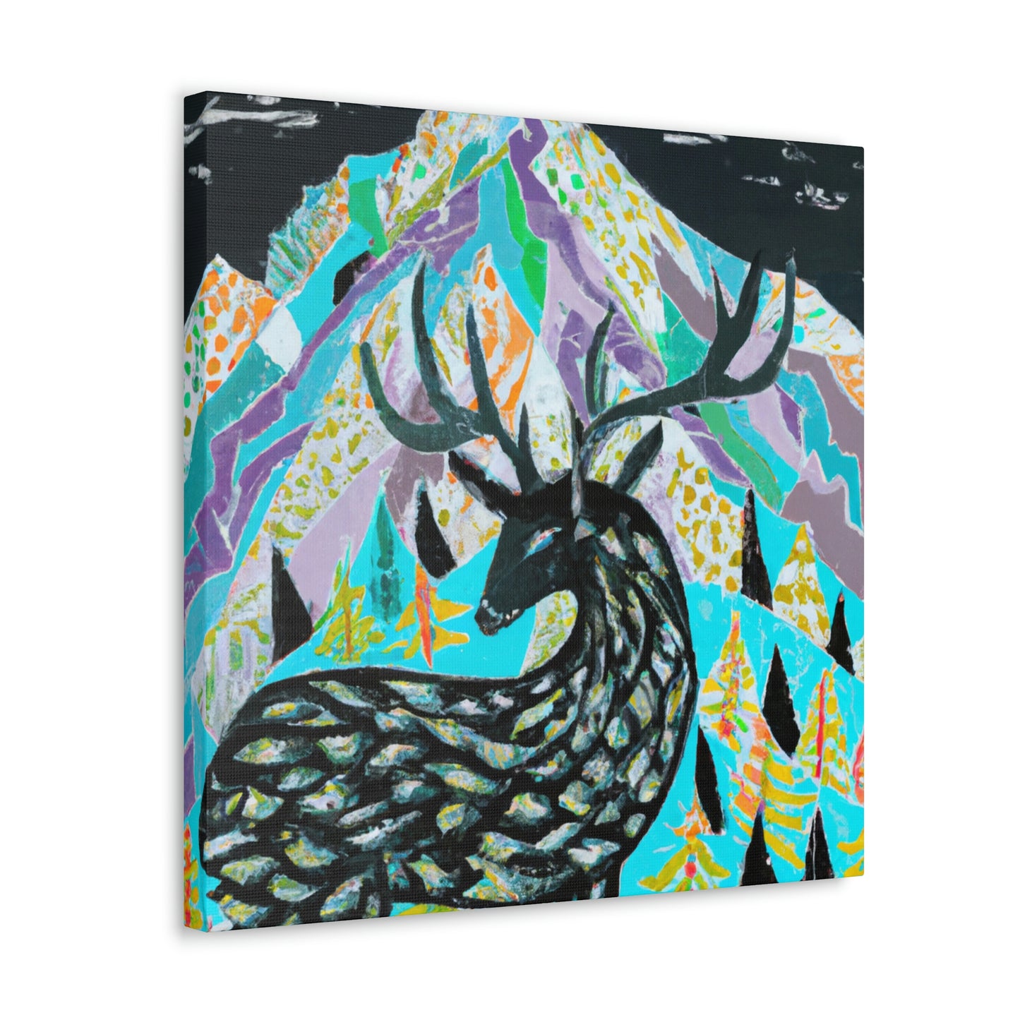 "Deer In Splendor Glowing" - Canvas