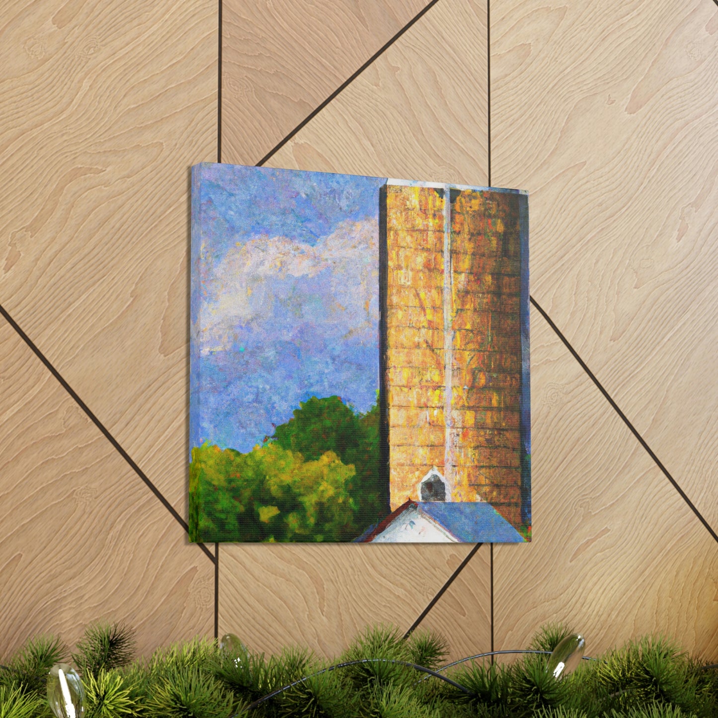 Silo in Pointillism - Canvas