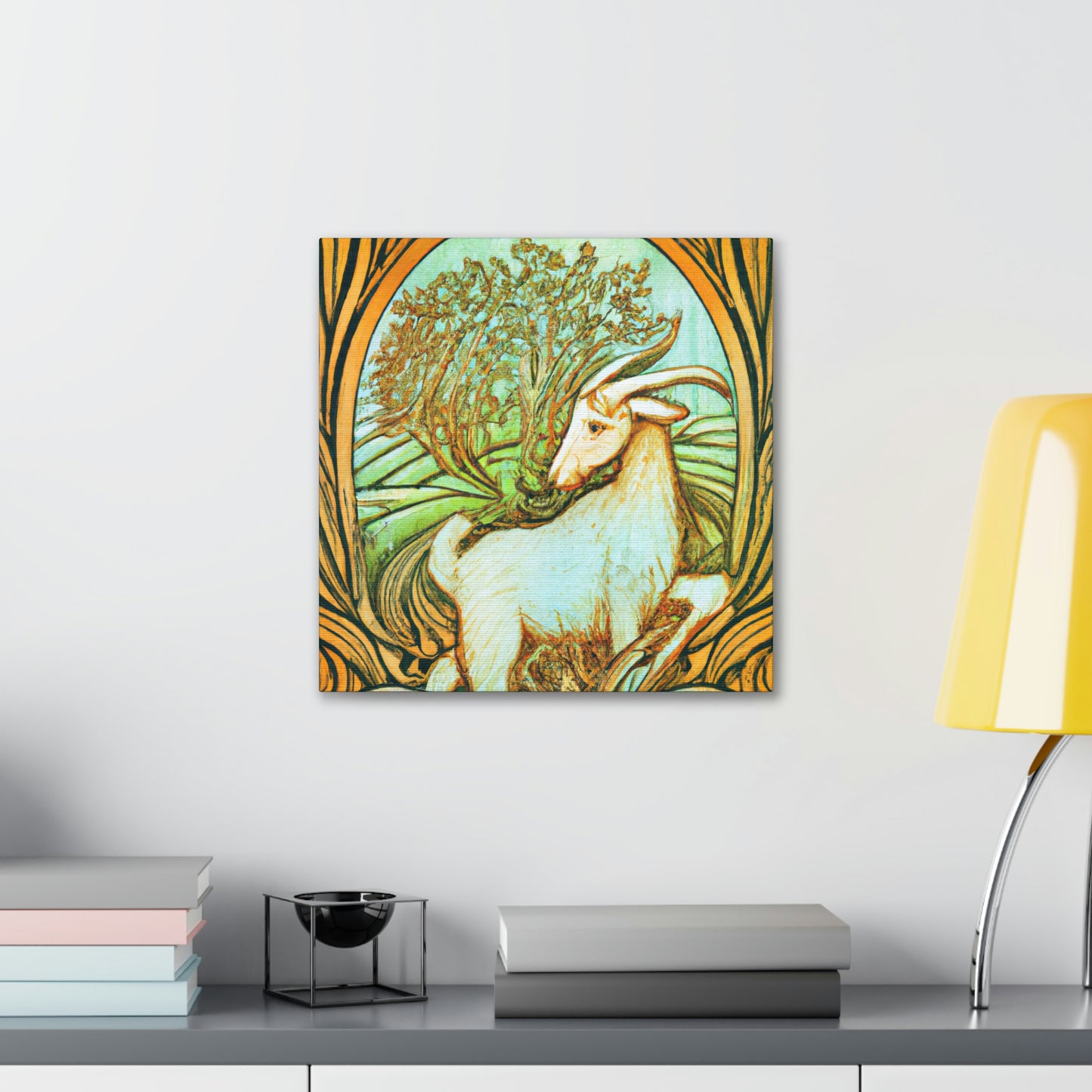 "Goat of Art Nouveau" - Canvas