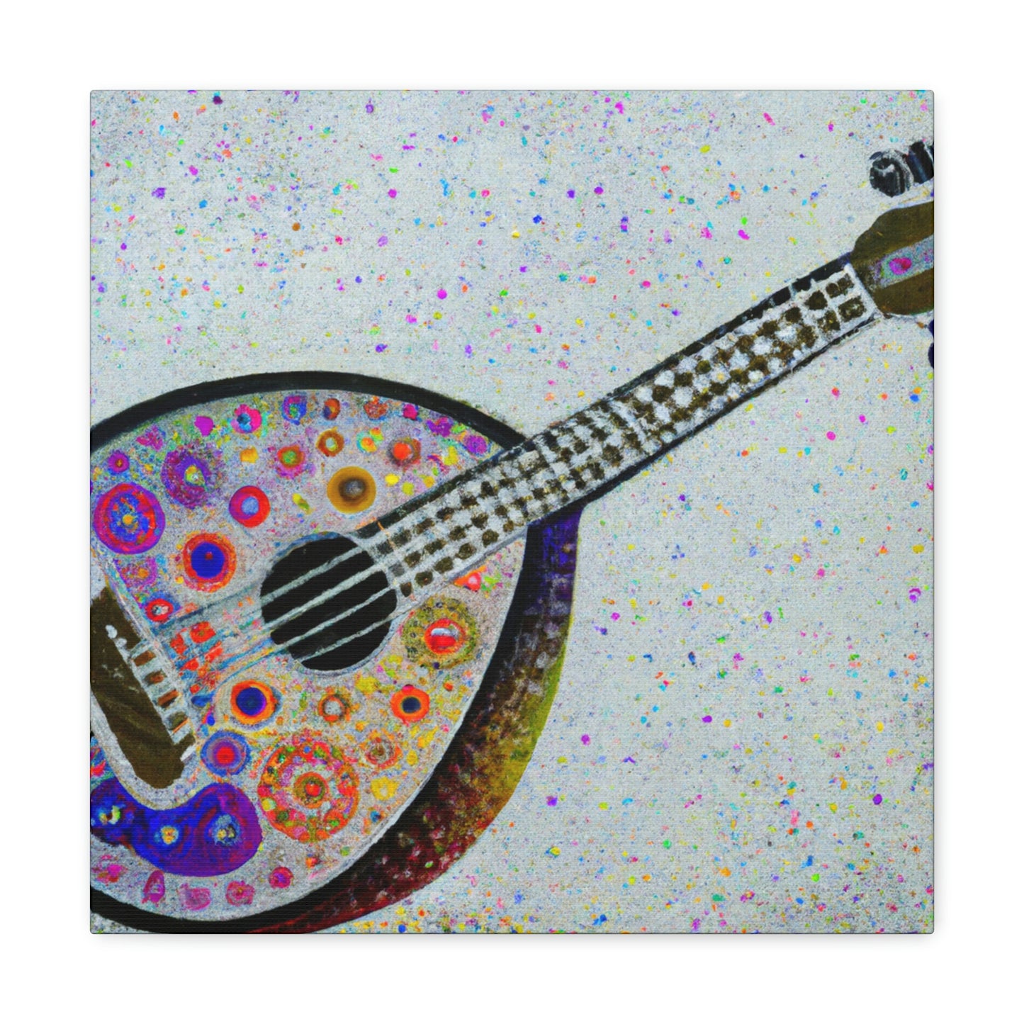 Mandolin in Pointillism - Canvas