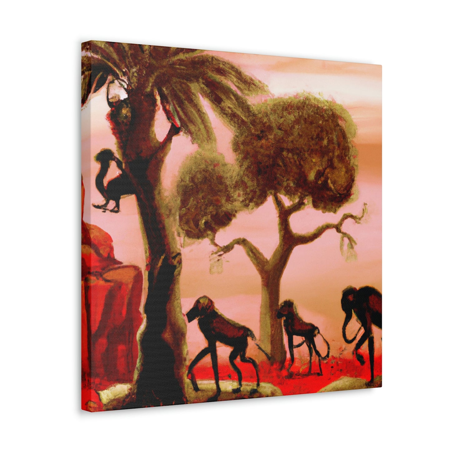 "Baboon Grandeur in Deco" - Canvas