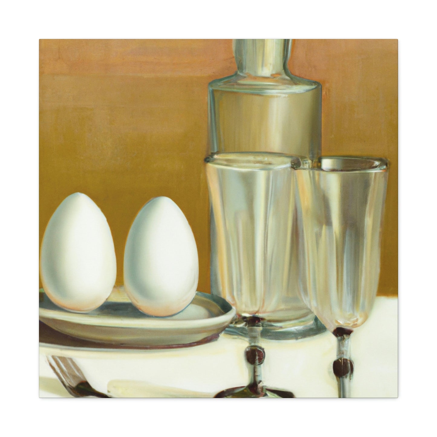 "Eggs in Art Deco". - Canvas