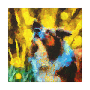 Impressionistic Border Collie - Canvas - Canvas