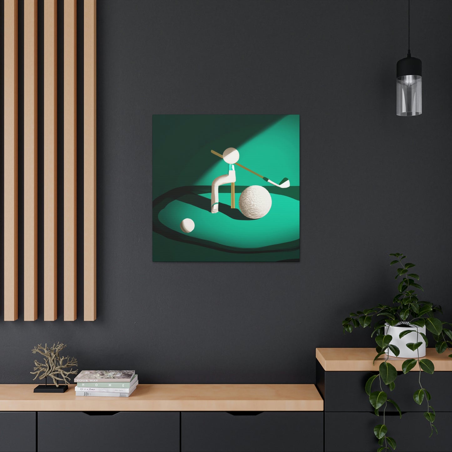 Golfing In Minimalism - Canvas