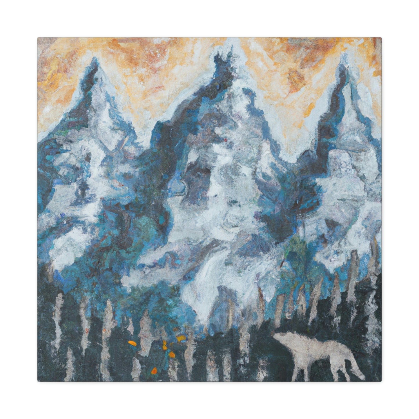 Wolf in the Woods - Canvas