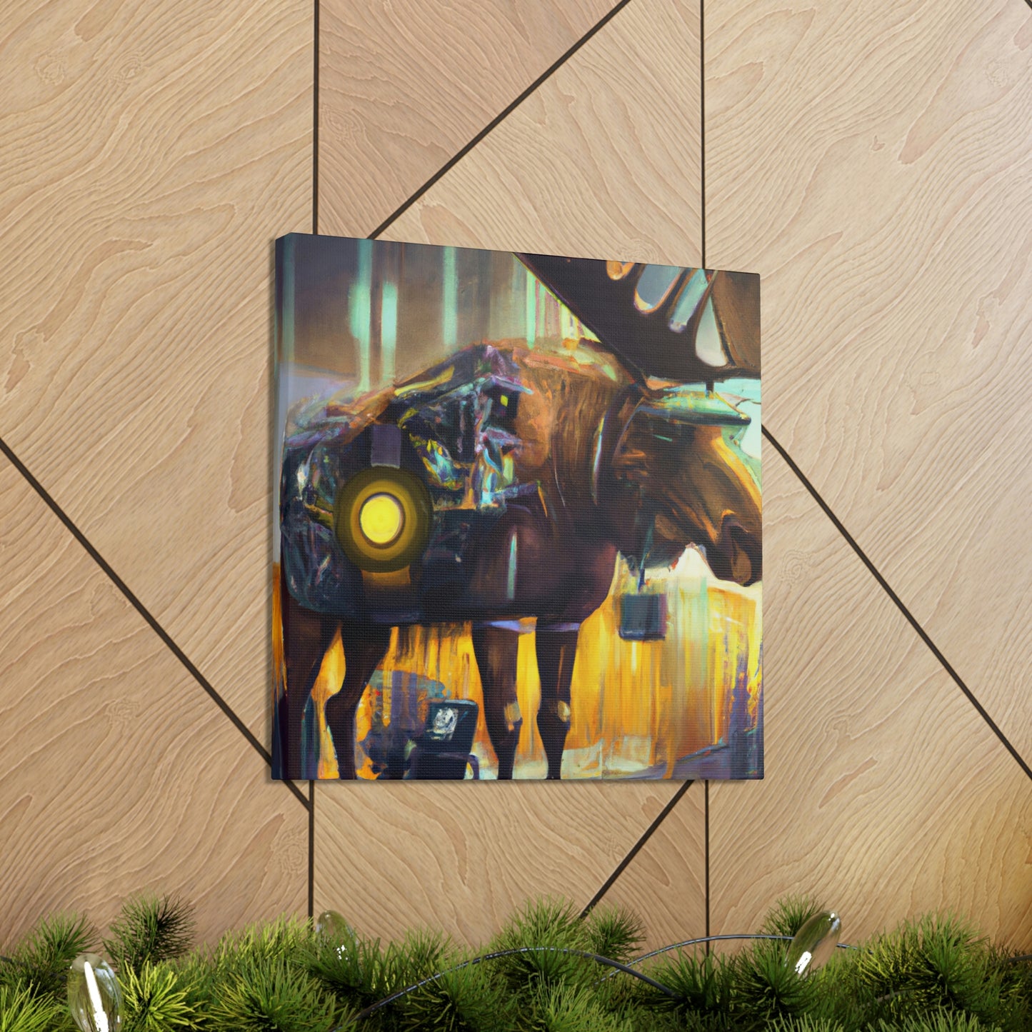 Moose in Steampunk Gear - Canvas