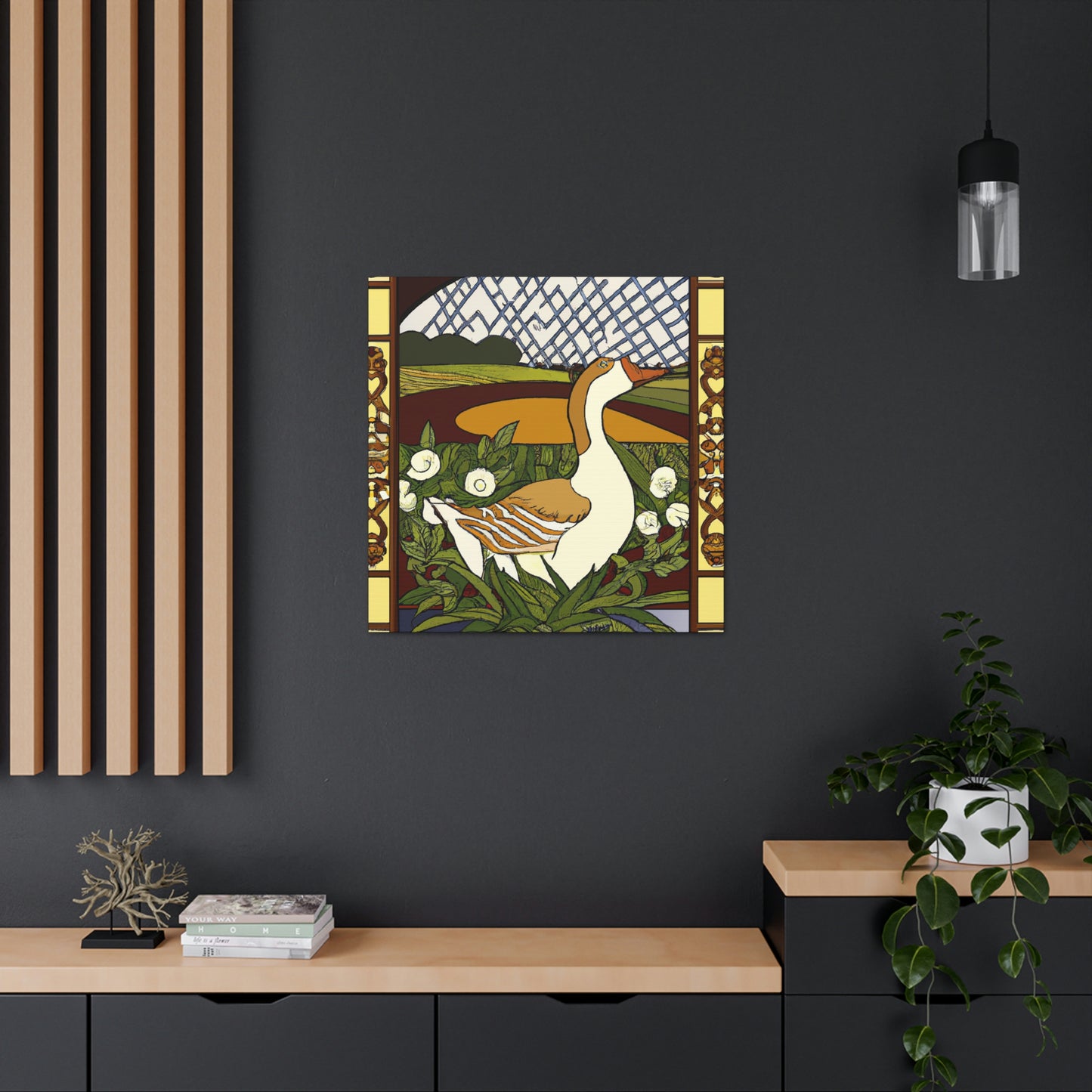 "Goose in Art Nouveau" - Canvas