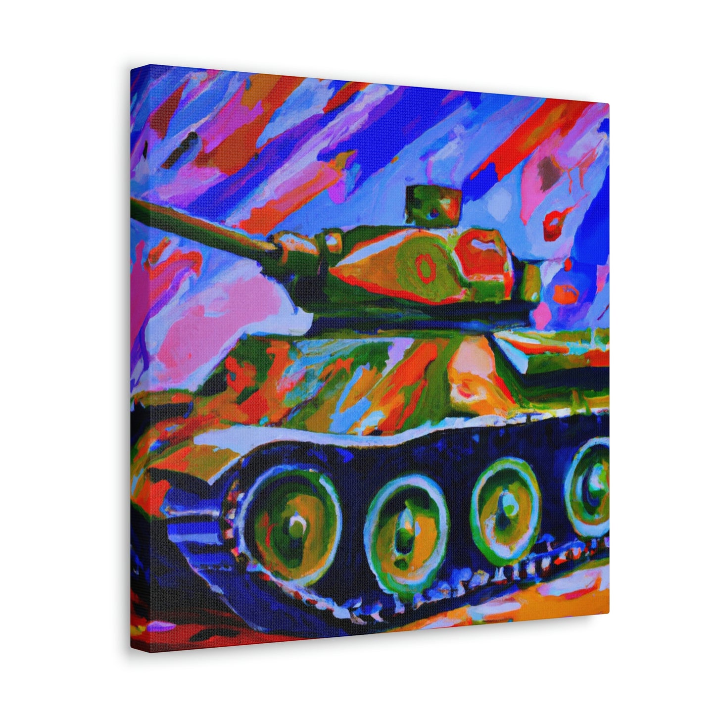 "Tank in Fauvist Hues" - Canvas