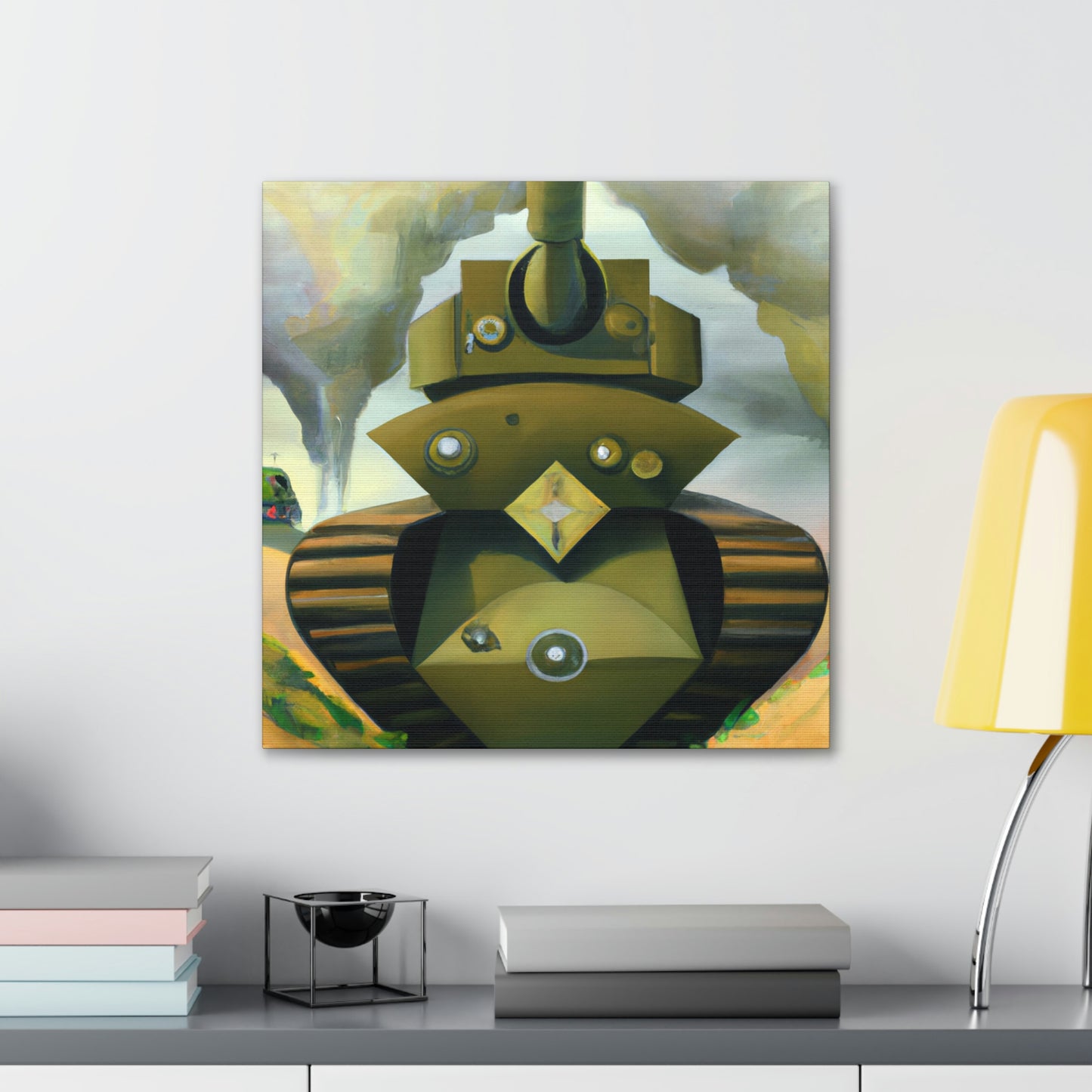 "Tank Turret Dreamscape" - Canvas