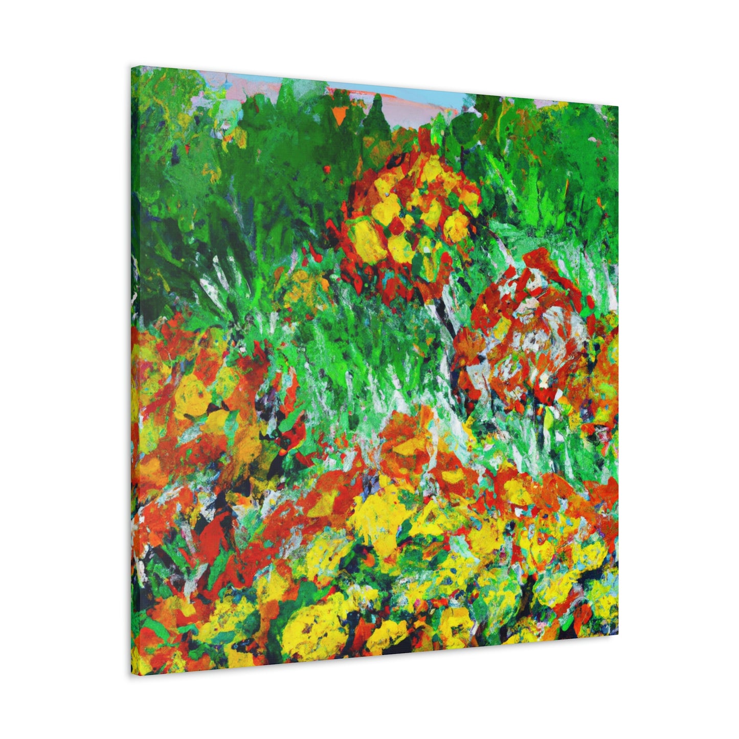 Marigold Fields Ablaze - Canvas