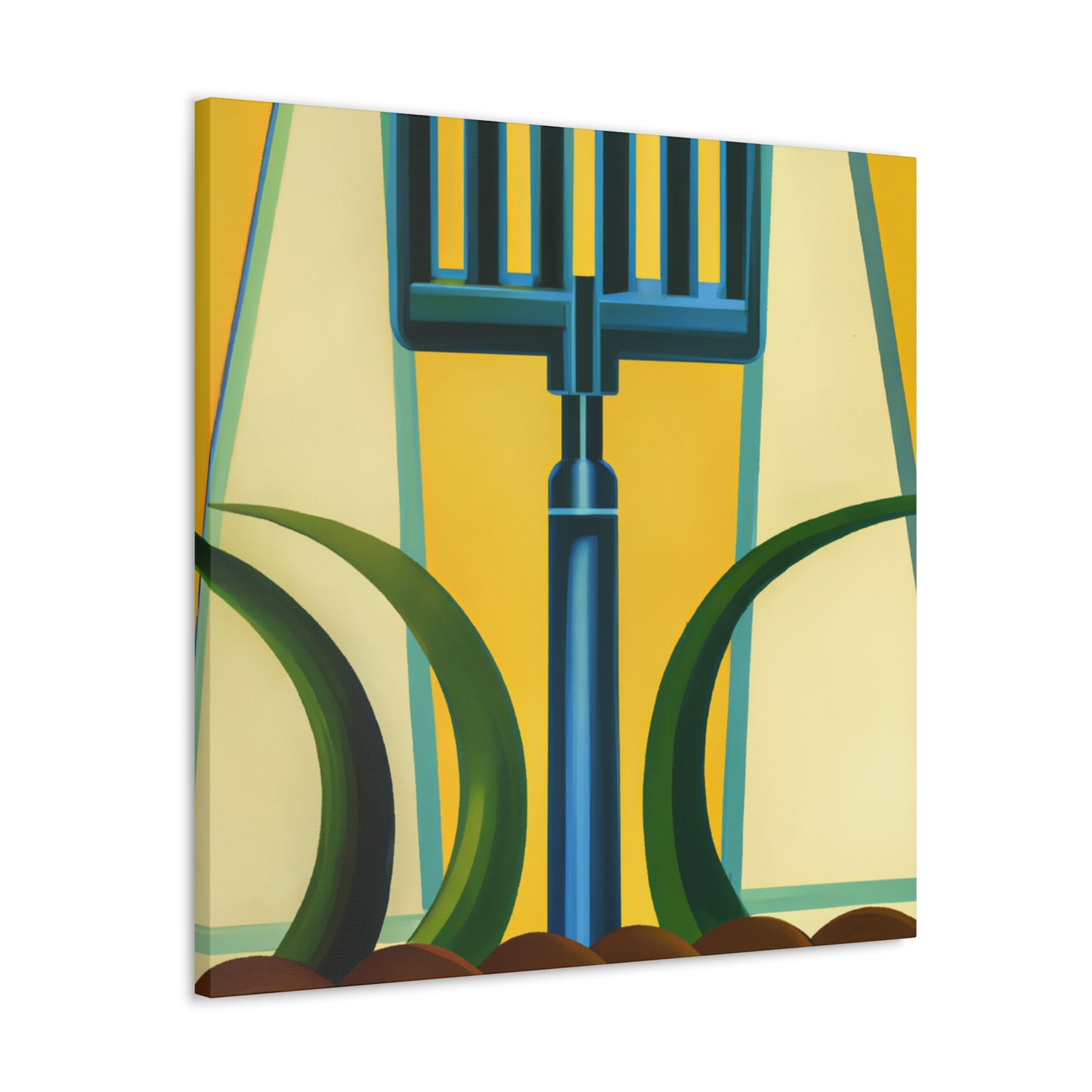 "Backlit Deco Pitchfork" - Canvas