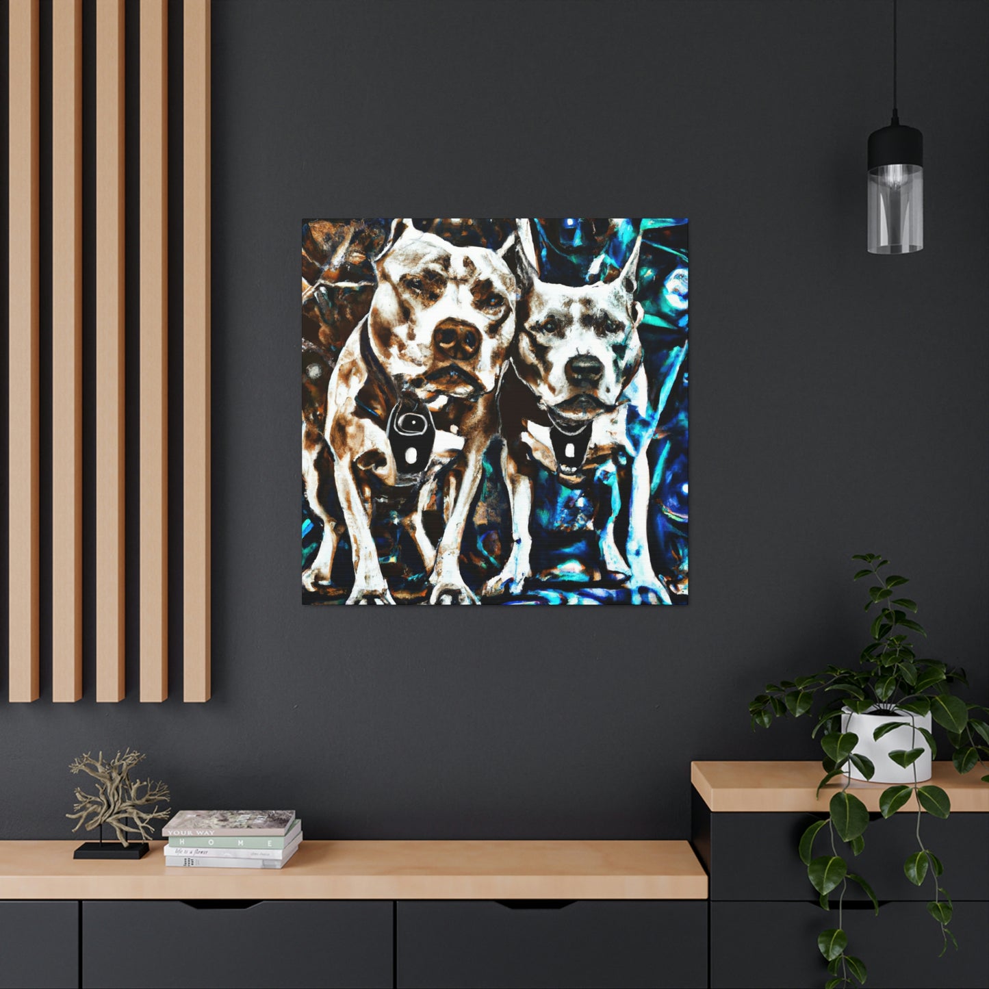 "Pitbull Dreams Surreal" - Canvas