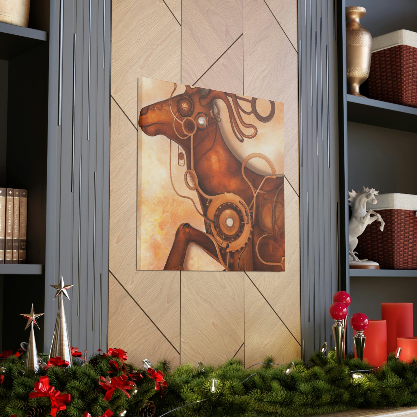 Elk in Steampunk Times - Canvas