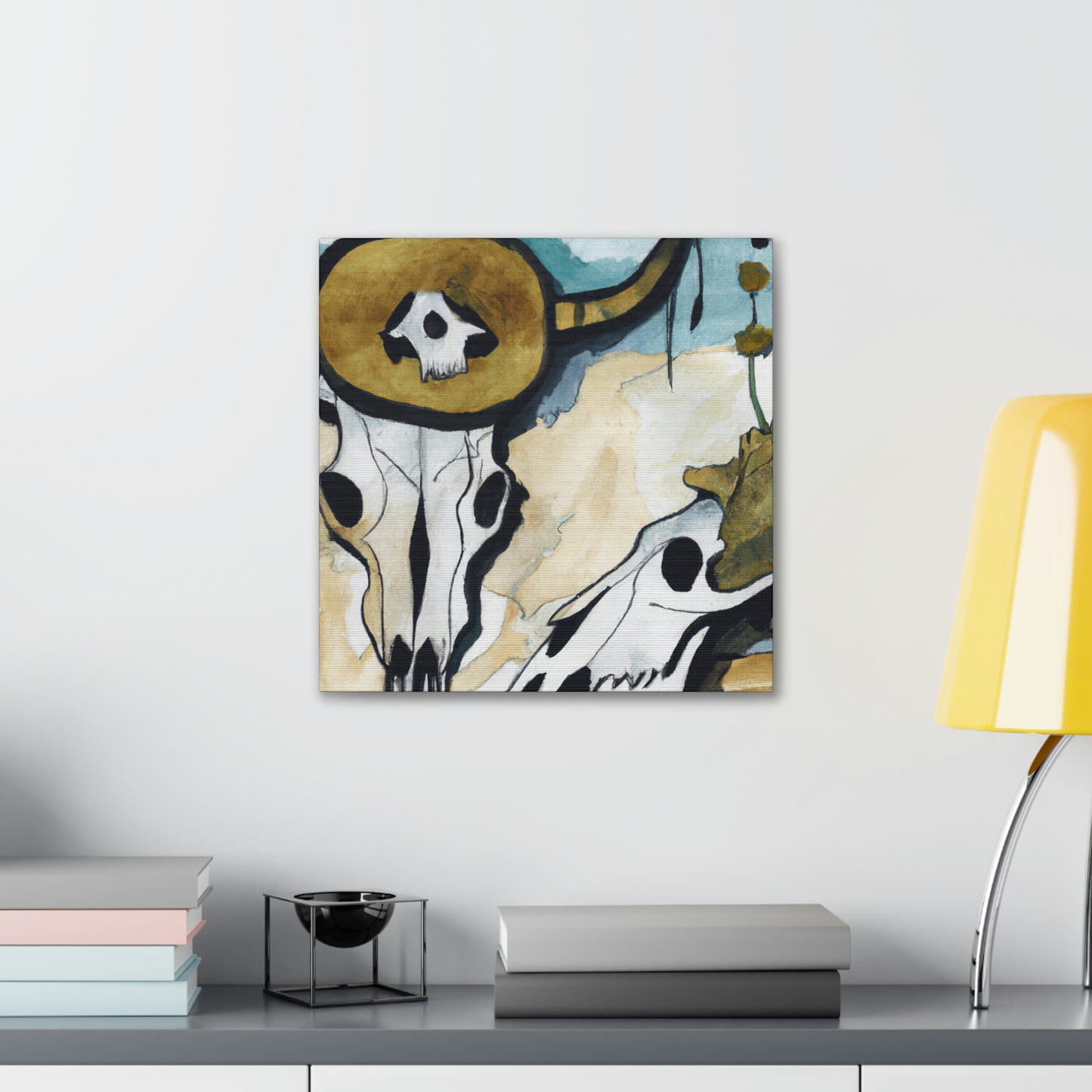 "Cow Skull in Vision" - Canvas