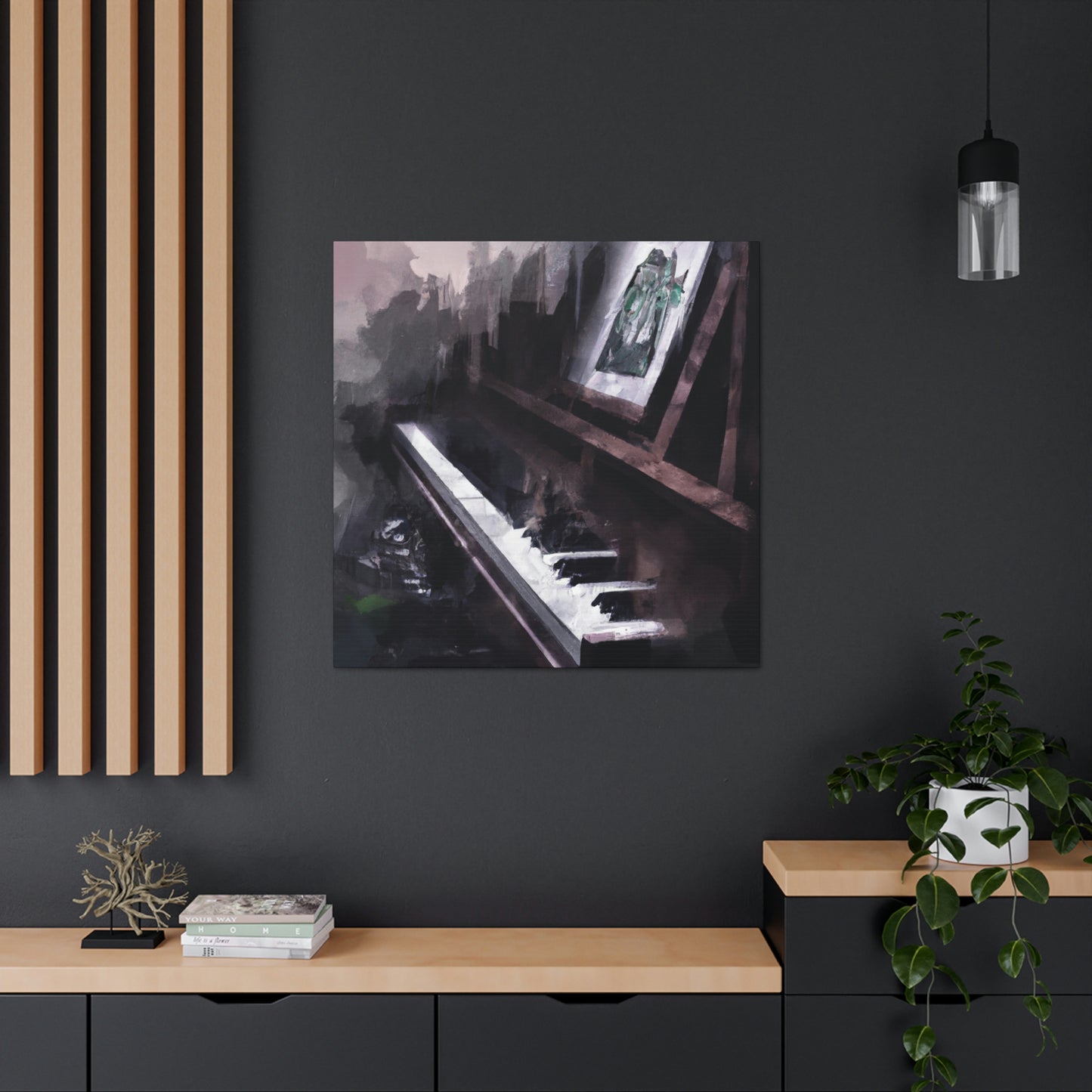 Piano in Reflection - Canvas