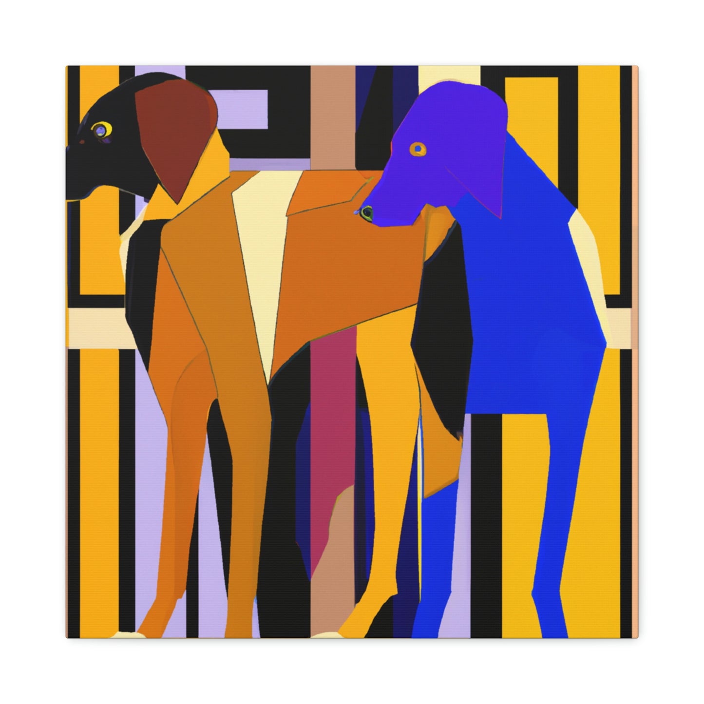 "Ridgeback with Art Deco" - Canvas