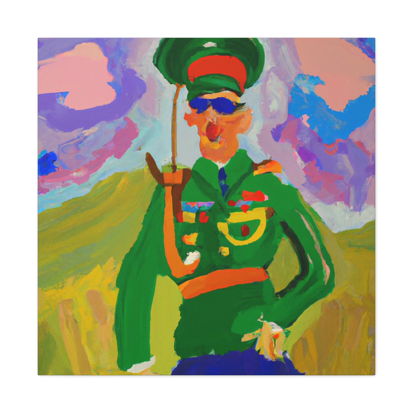 "Artilleryman in Fauvism" - Canvas