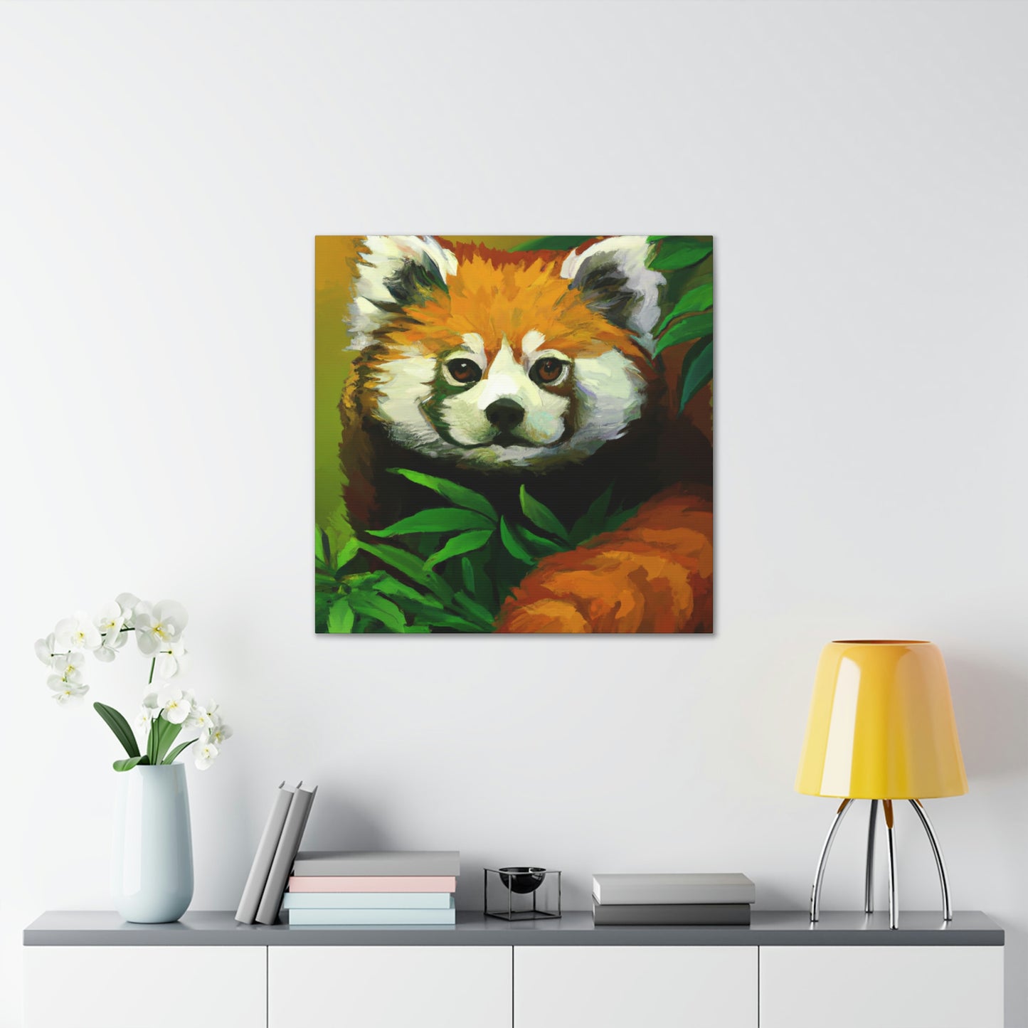 Red Panda in Art Deco - Canvas