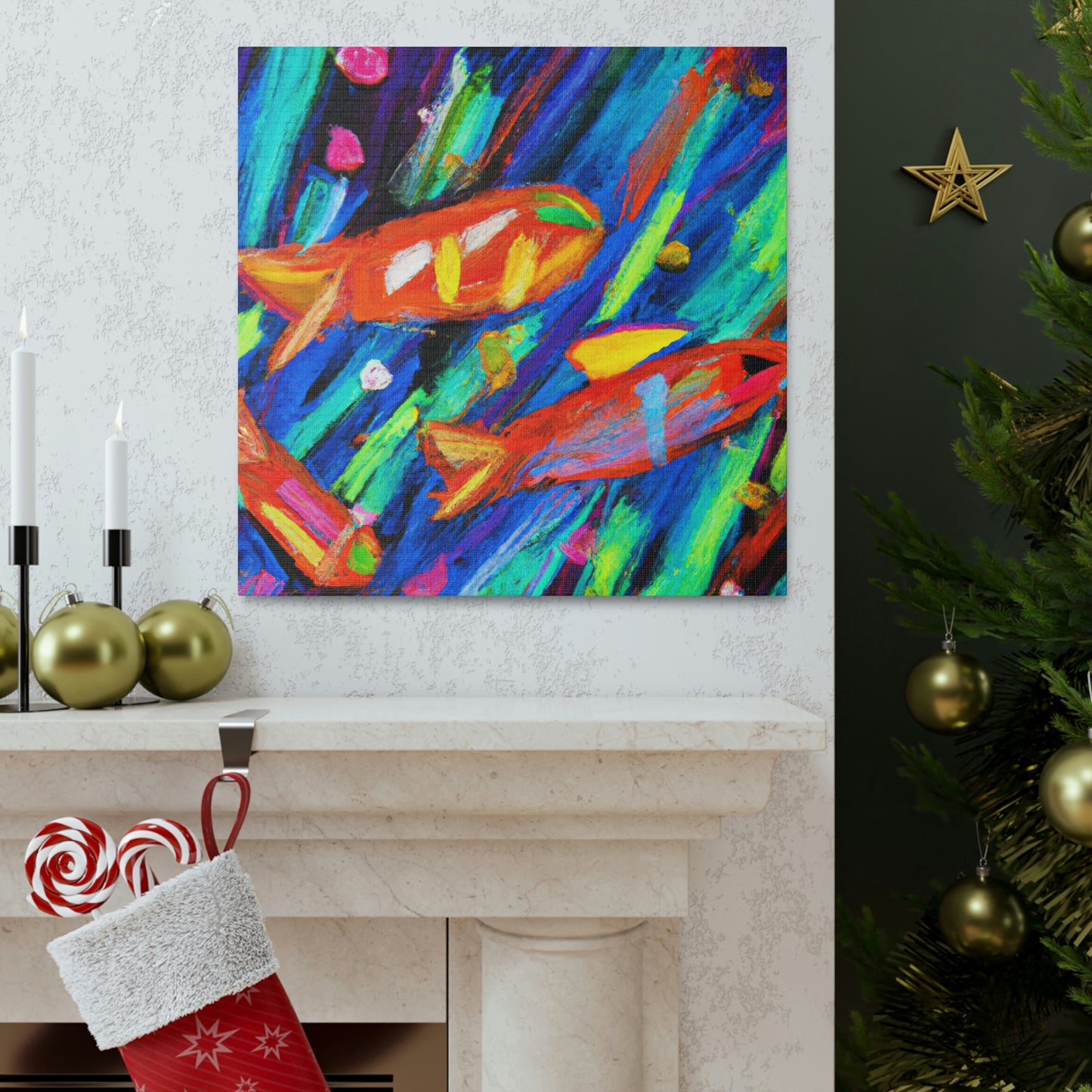 "Neon Tetra Glowing Bright" - Canvas