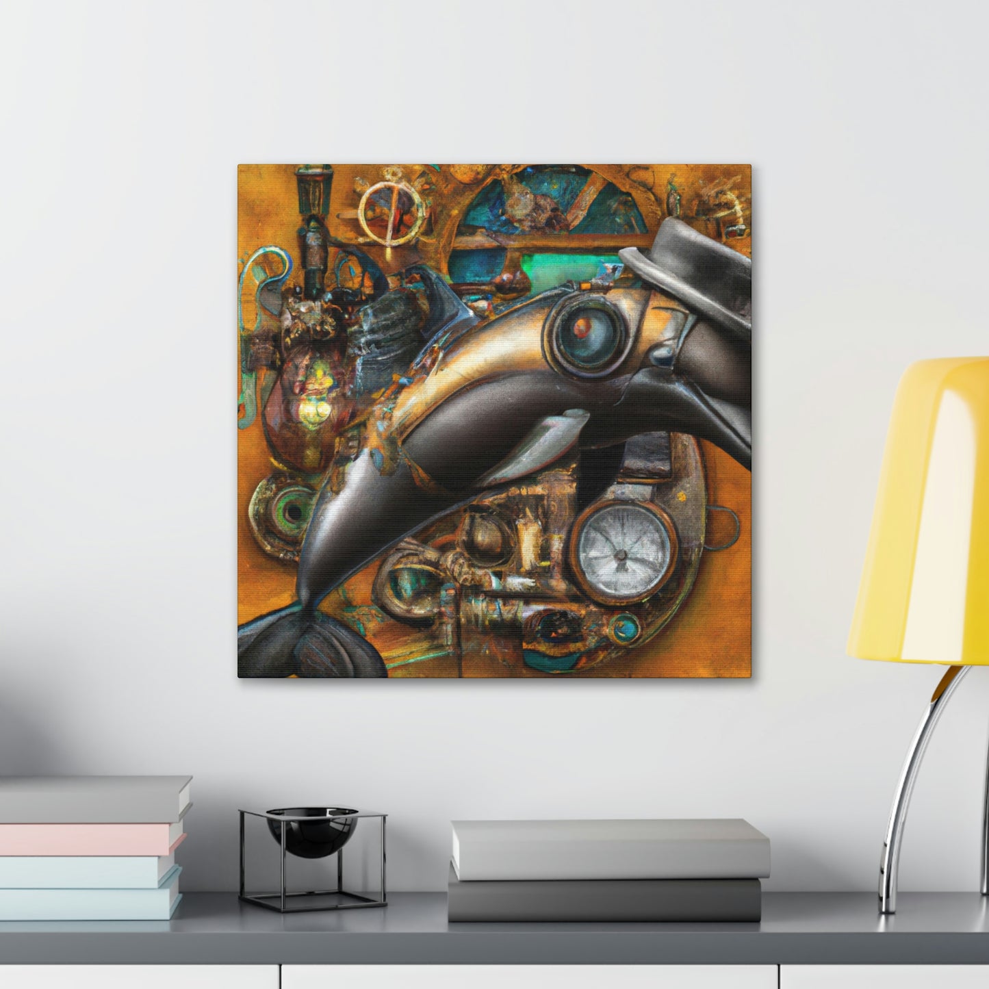 Dolphin Steampunk Ballet - Canvas