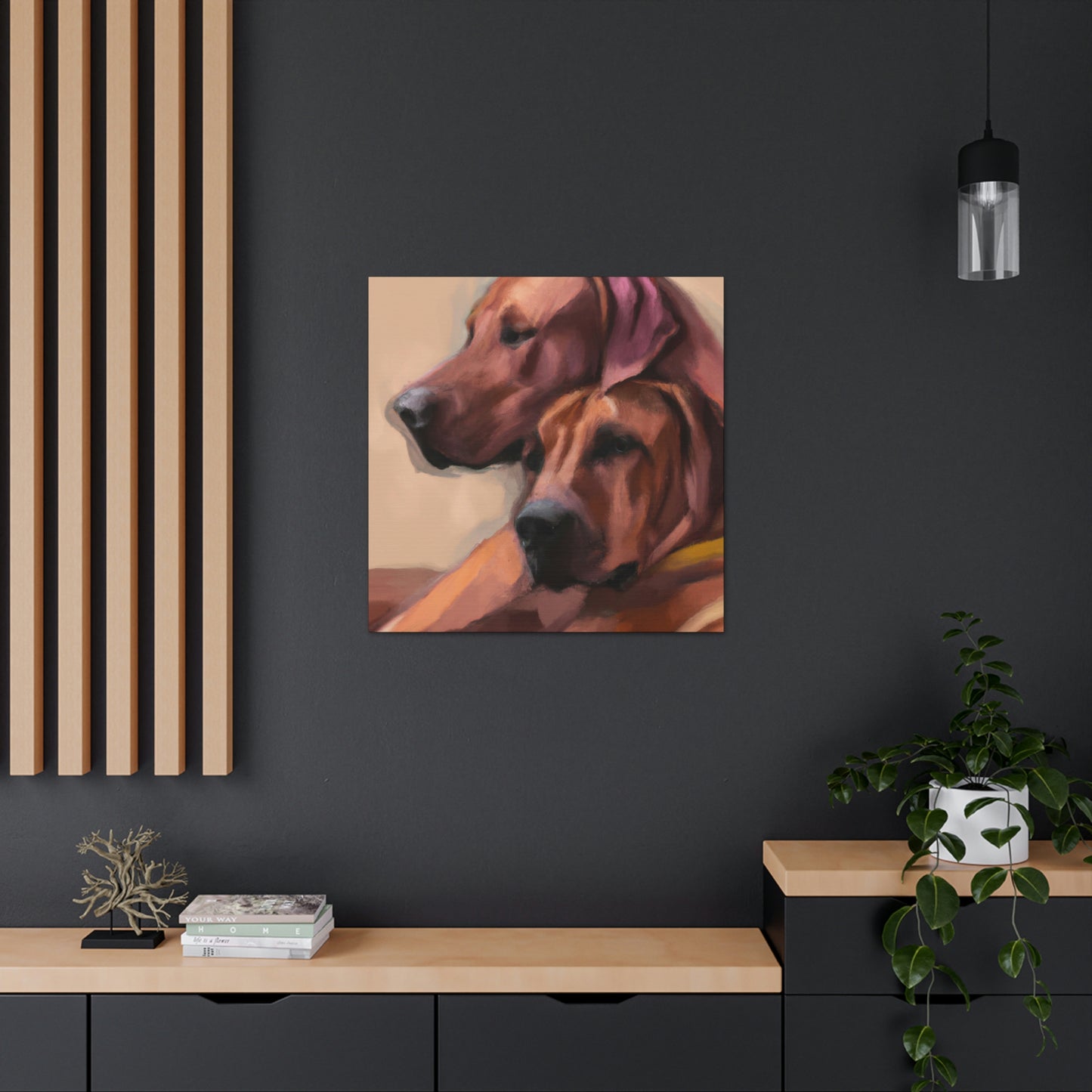 "Radiant Ridgeback Reflection" - Canvas