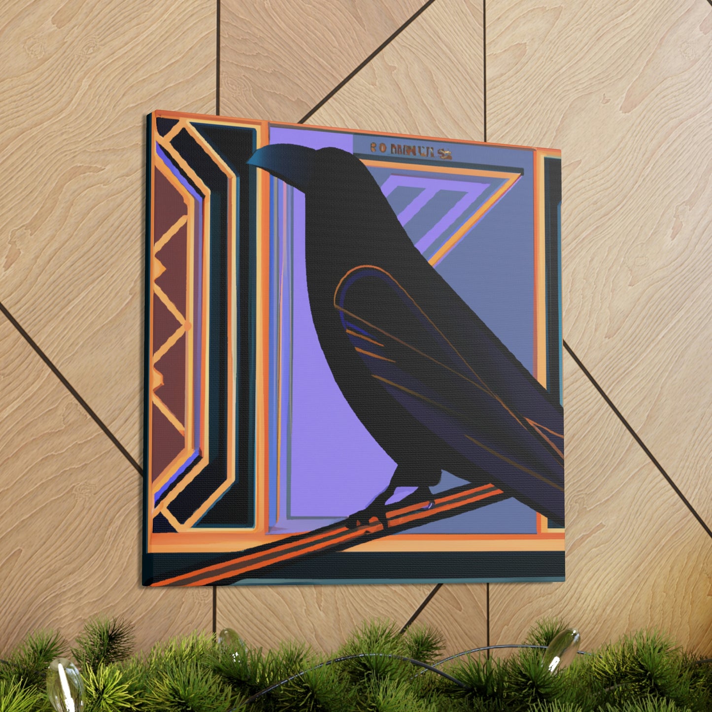 "Crow Over Art Deco." - Canvas