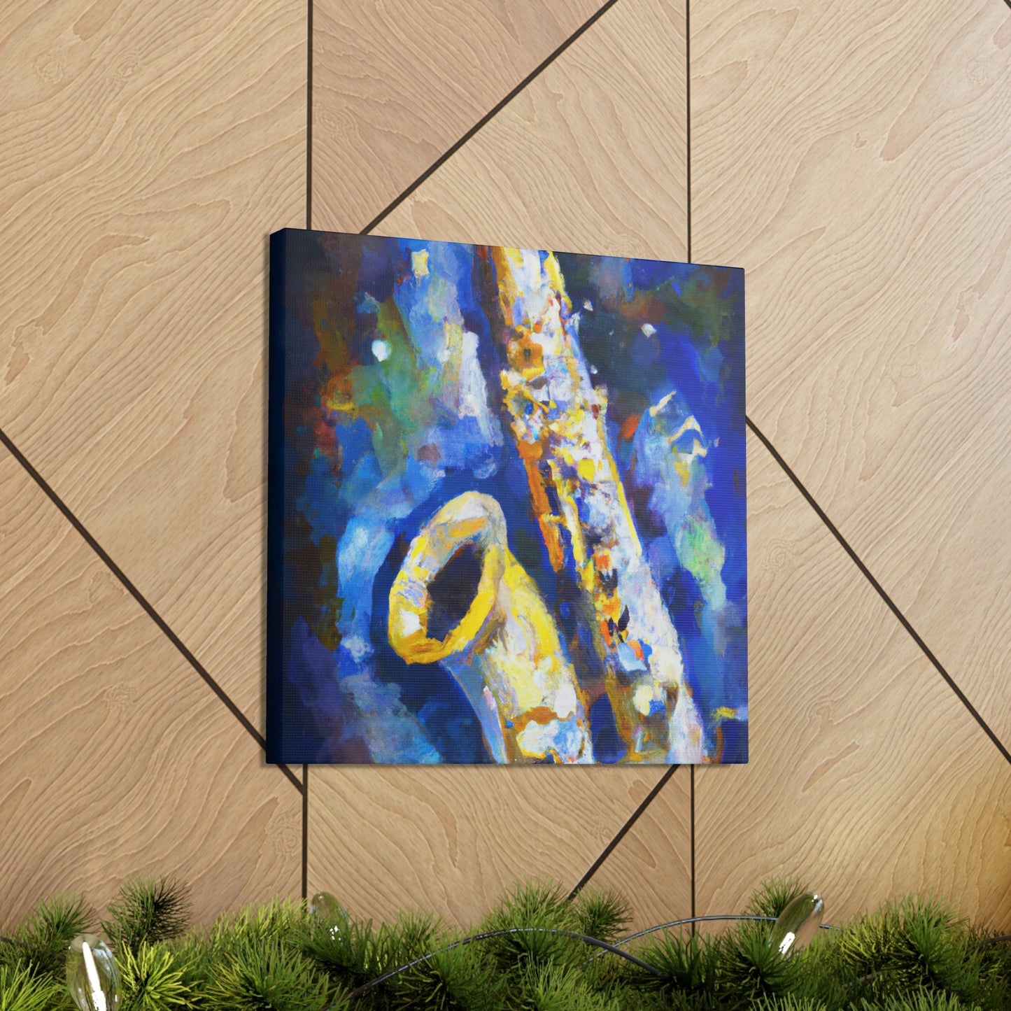 "Sax on Blue Canvas" - Canvas