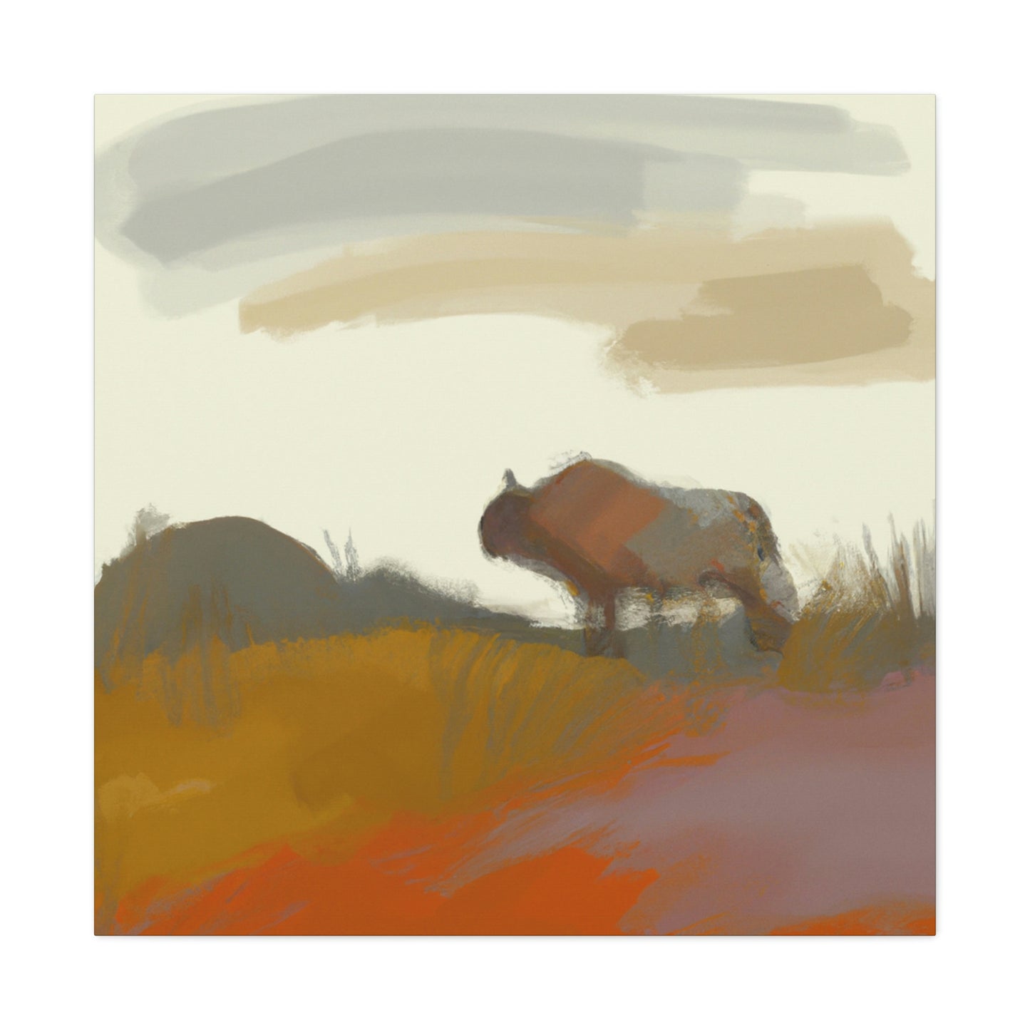 "Bison in Expressionism" - Canvas