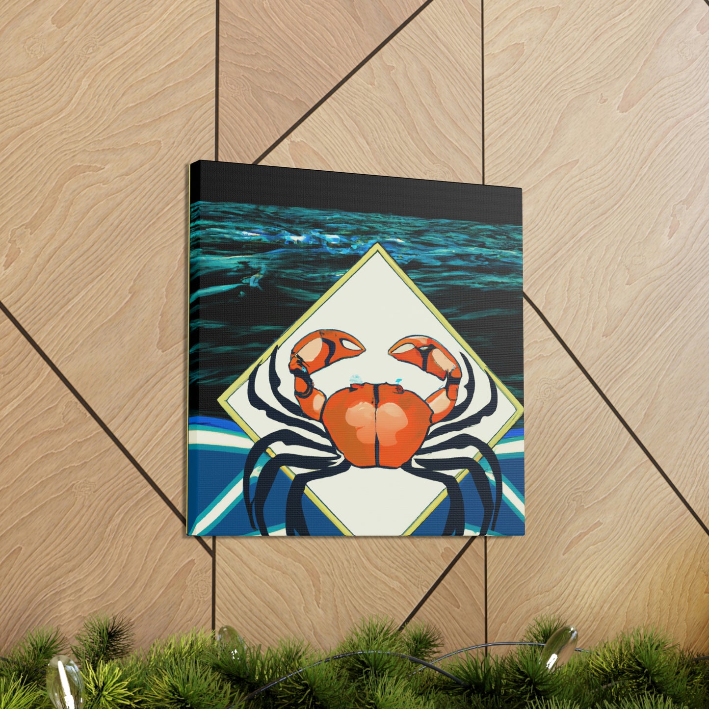 "Crab's Deco Dance" - Canvas