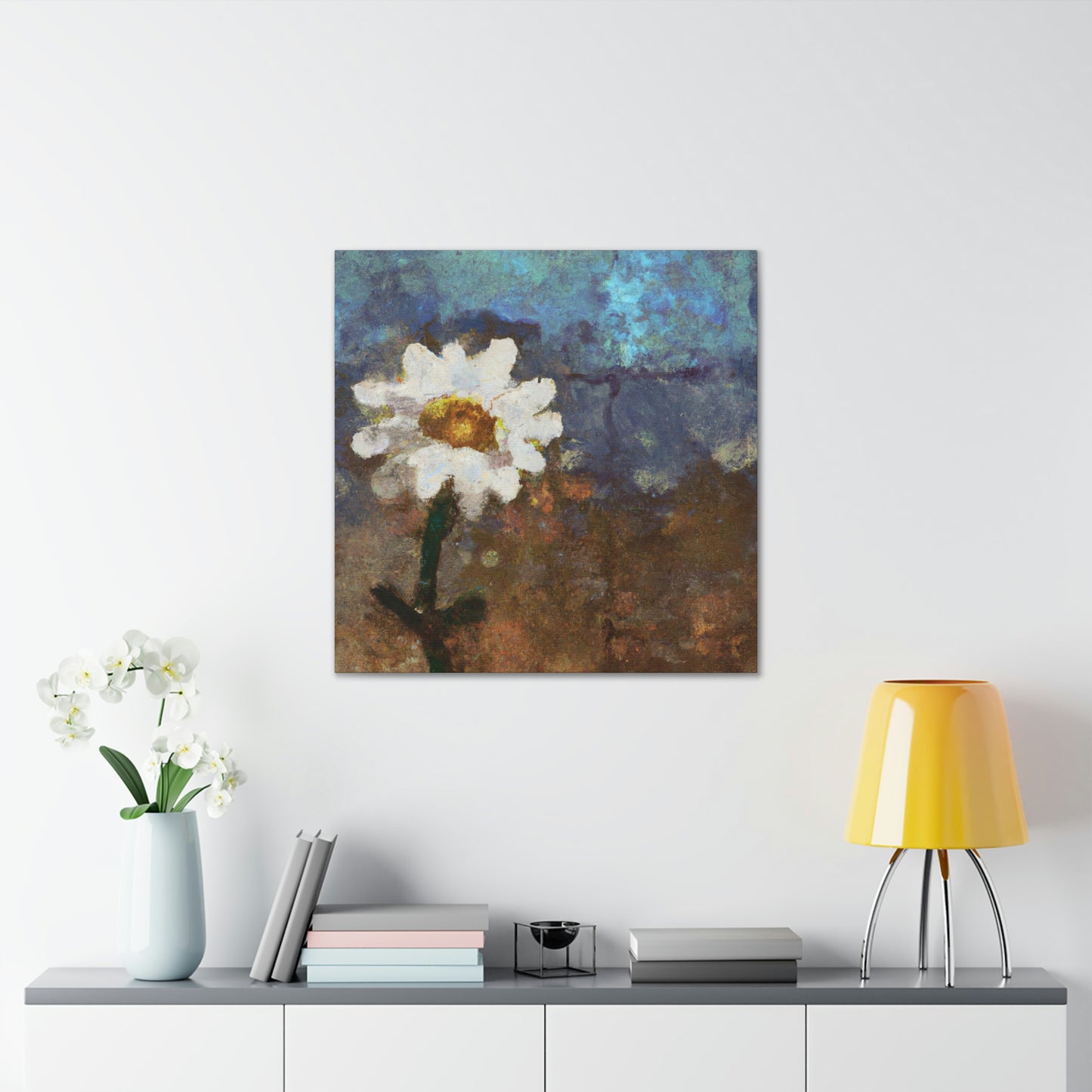 Daisy in Digital Bloom - Canvas