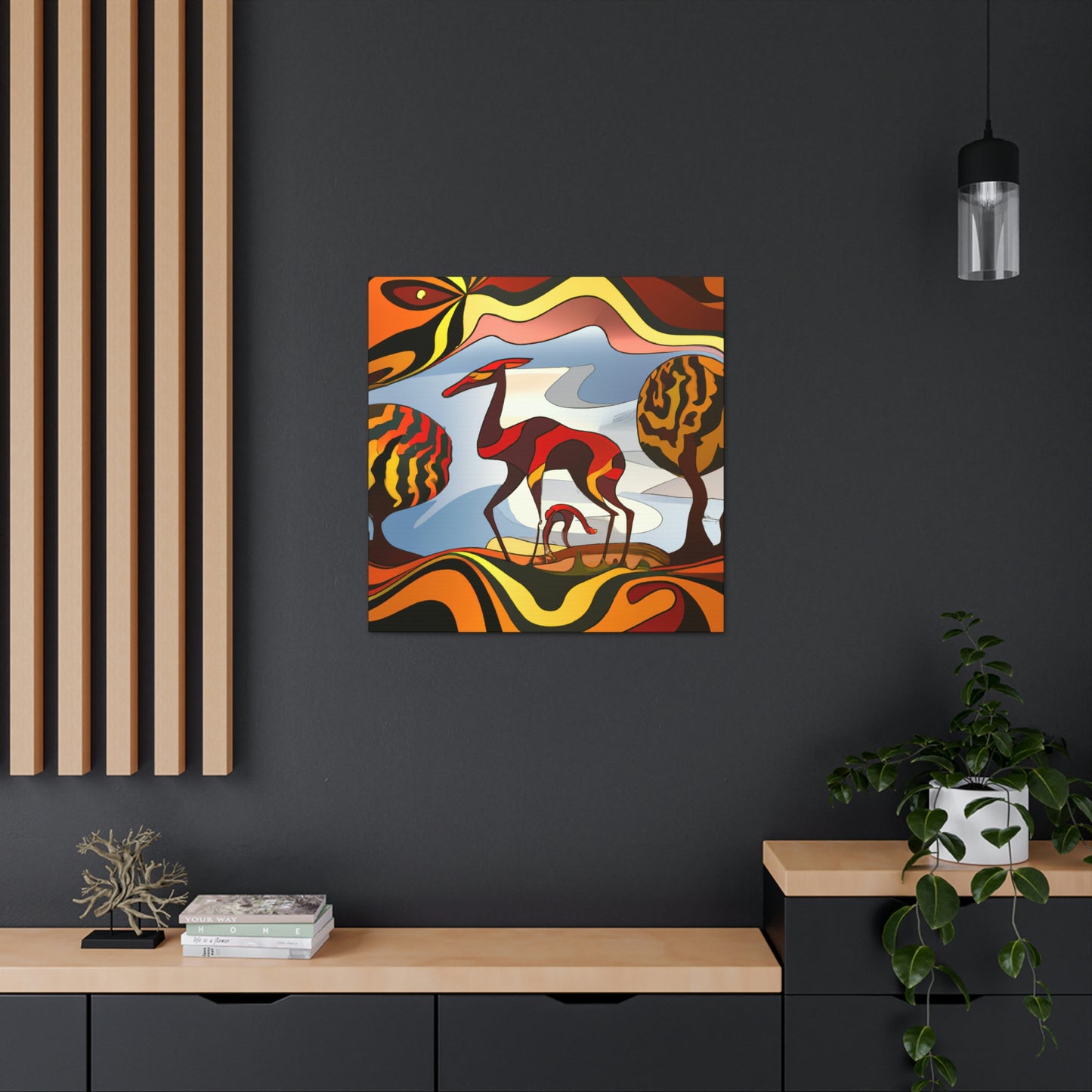 "Antelope in Art Deco" - Canvas