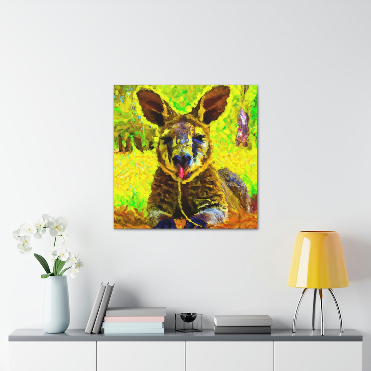 "Wallaby in Pastel Tones" - Canvas