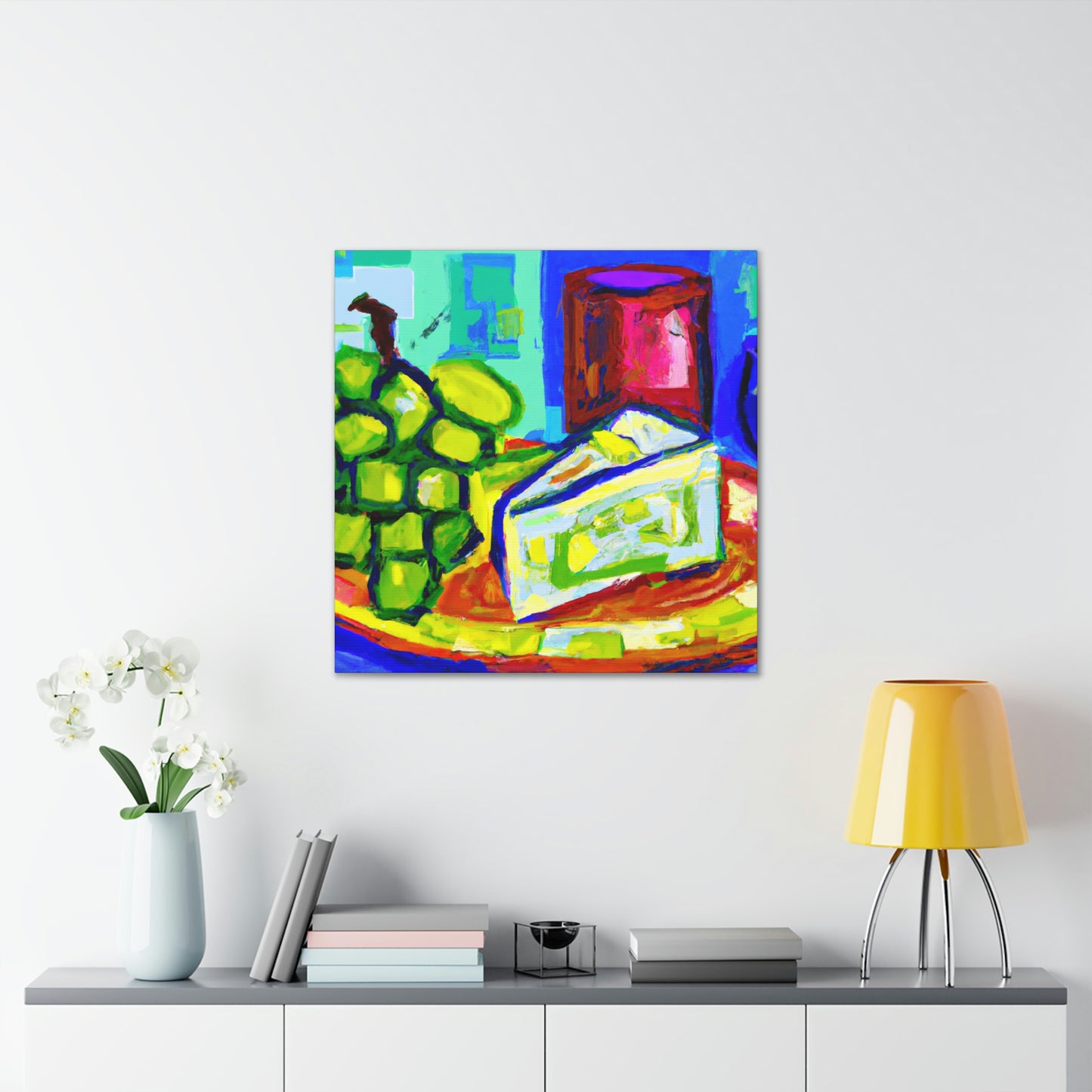 Cheese and Grapes Fauvism - Canvas